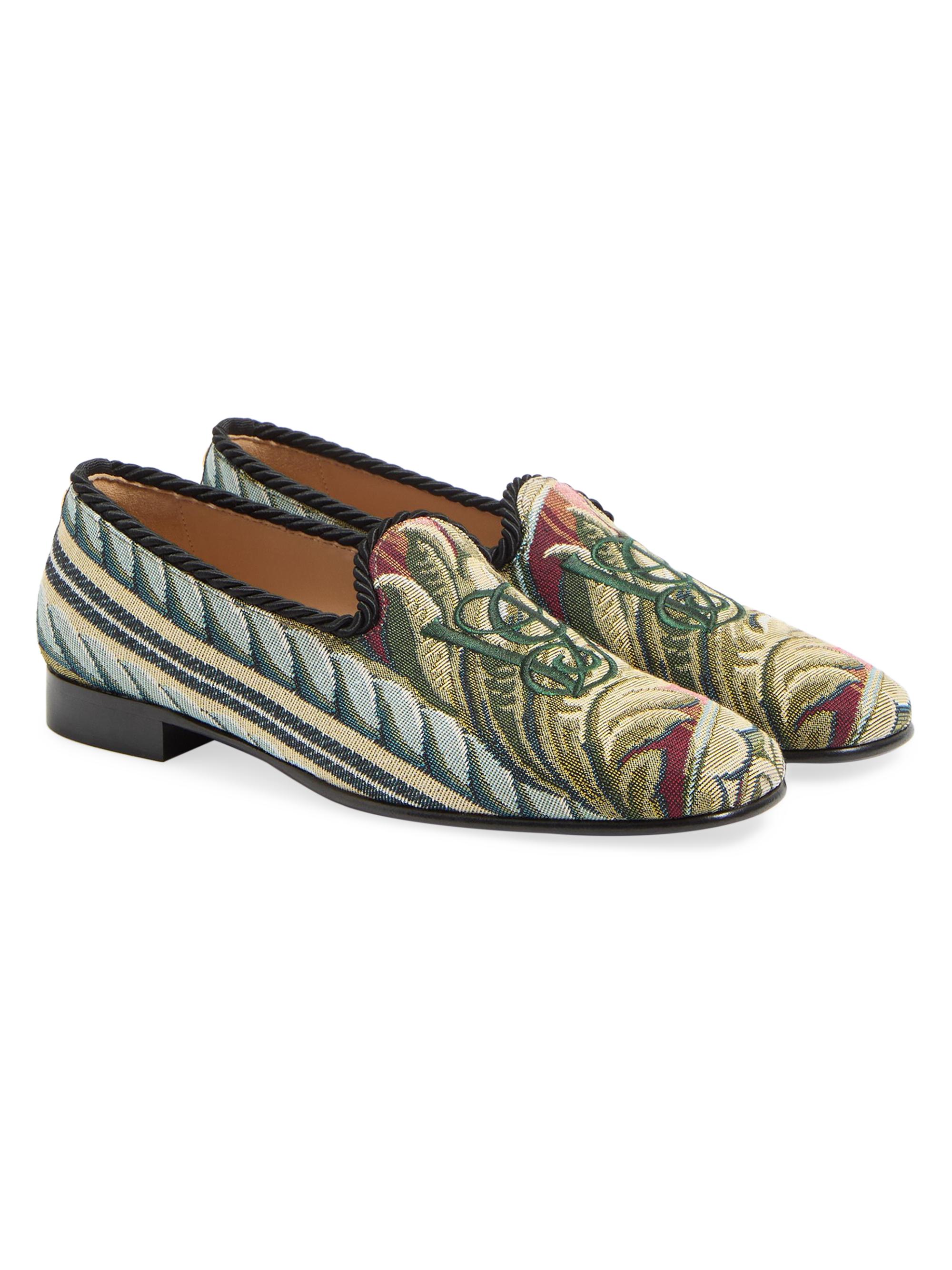 Valentino Garavani Les Alcôvettes Moccasins in Gobelin Fabric
