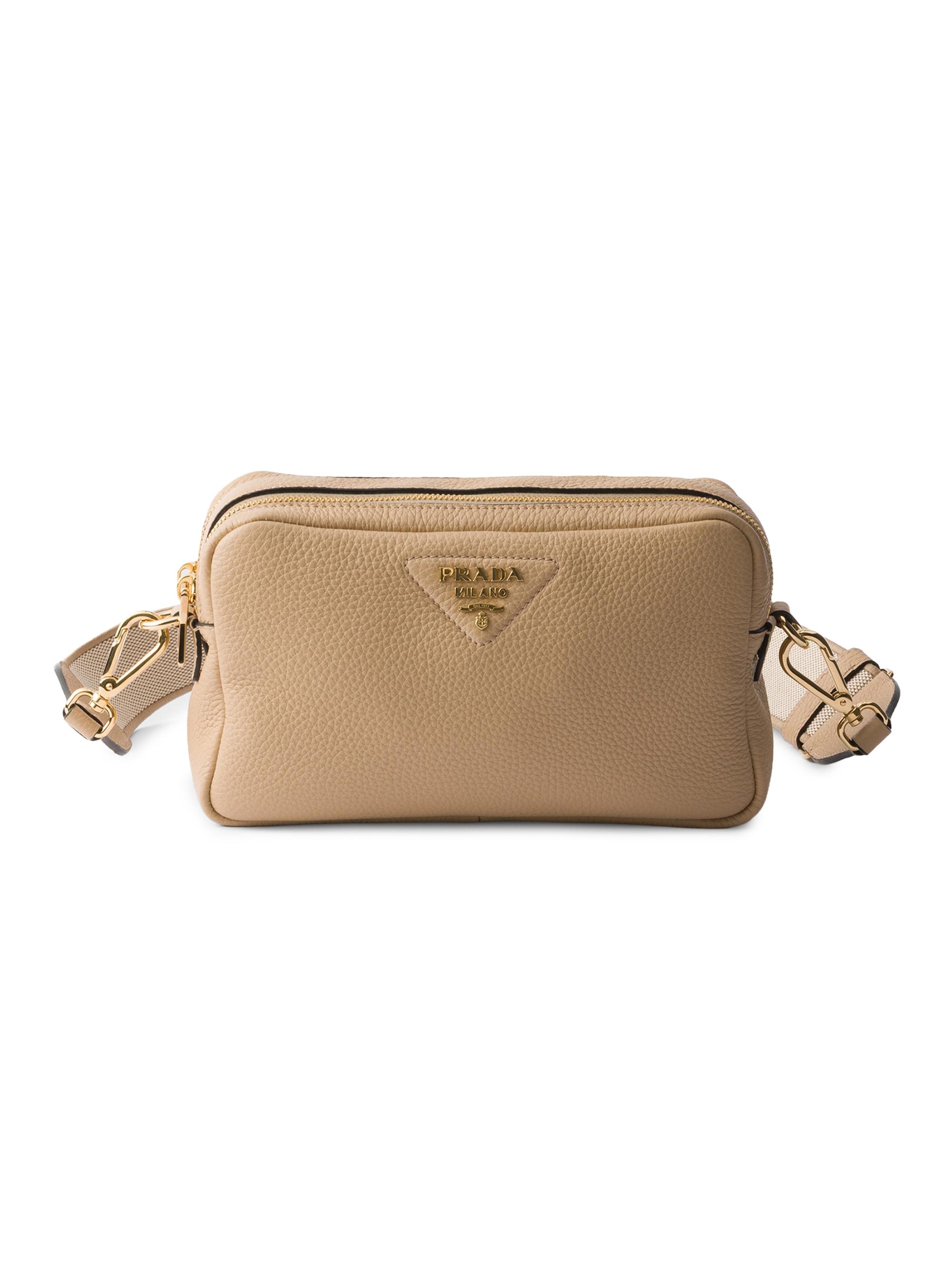 Prada Women's  Leather Shoulder Bag - Beige Khaki