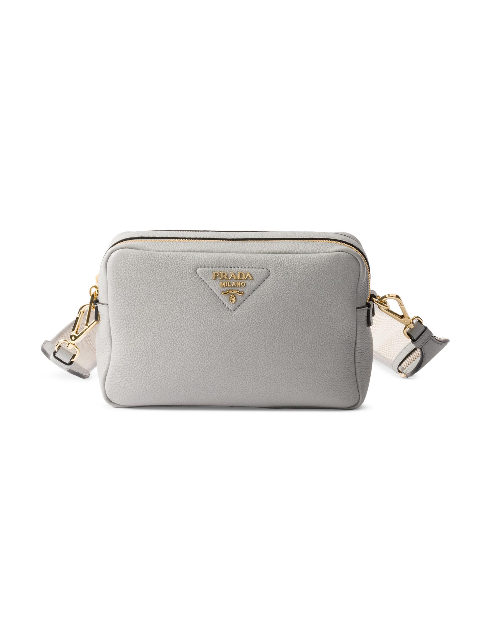 Prada Women's  Leather Shoulder Bag - Grey