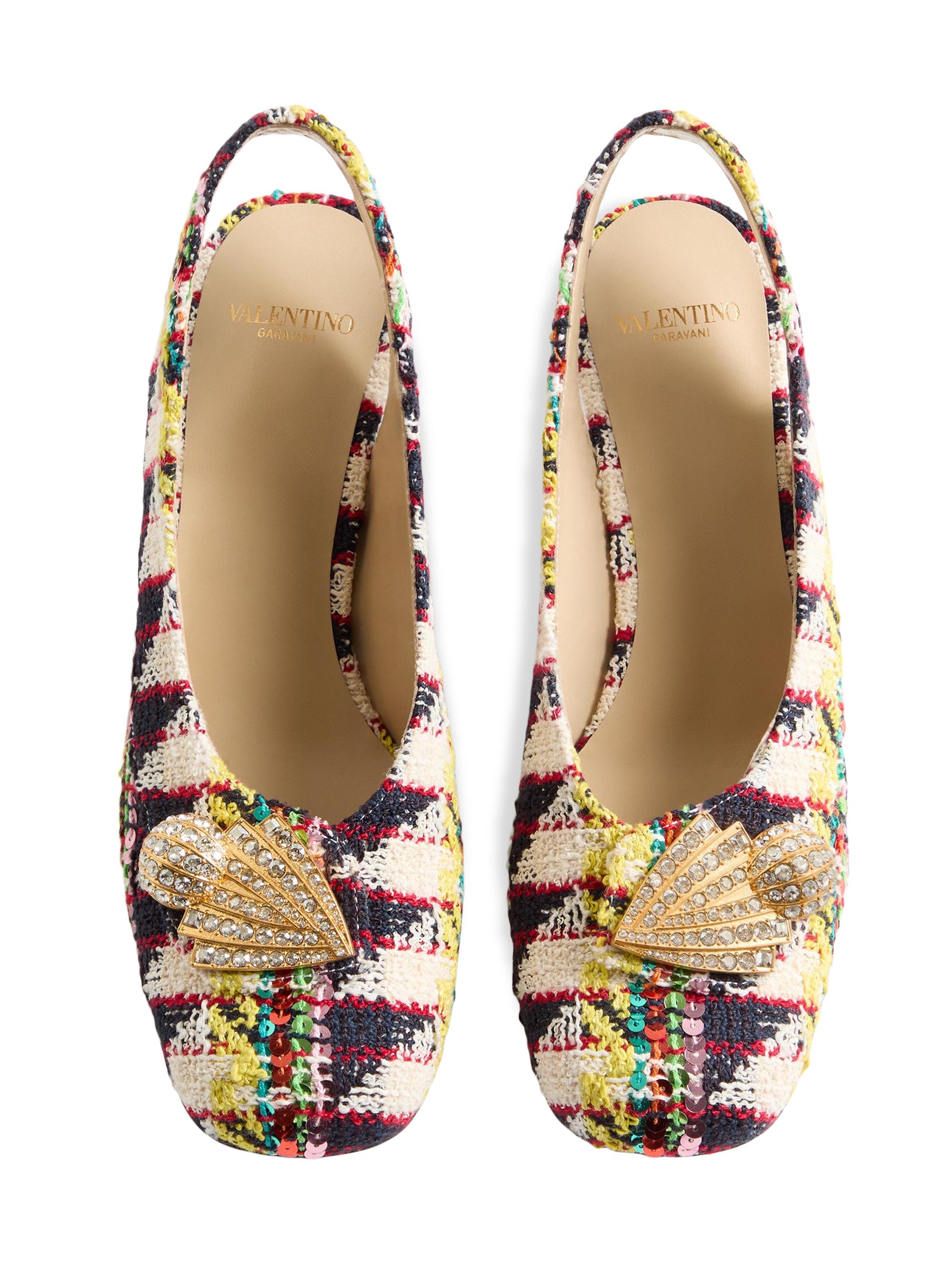 Valentino Garavani Adamantine Slingback 60MM Pumps in Tweed | Saks