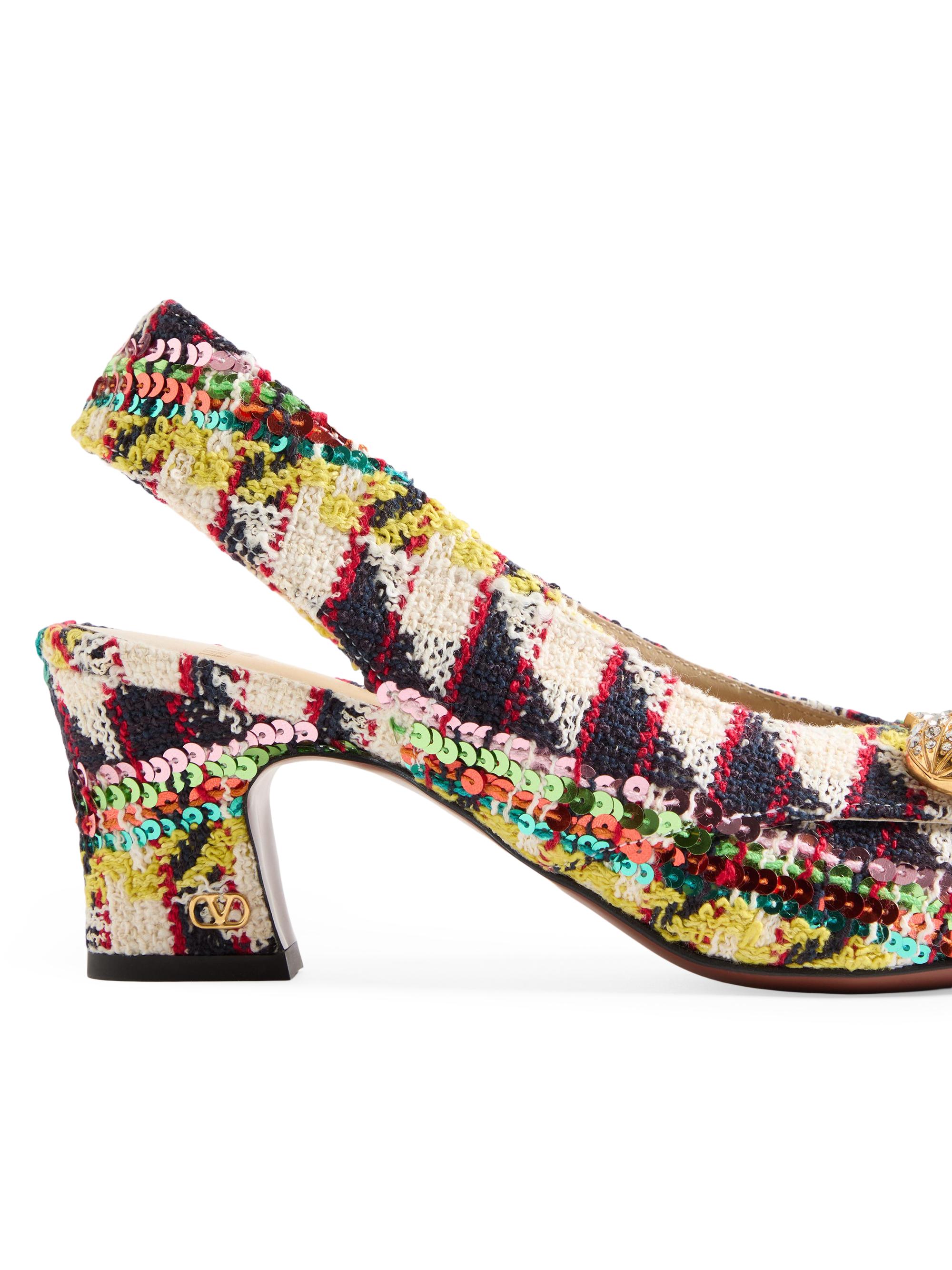 Valentino Garavani Adamantine Slingback 60MM Pumps in Tweed | Saks