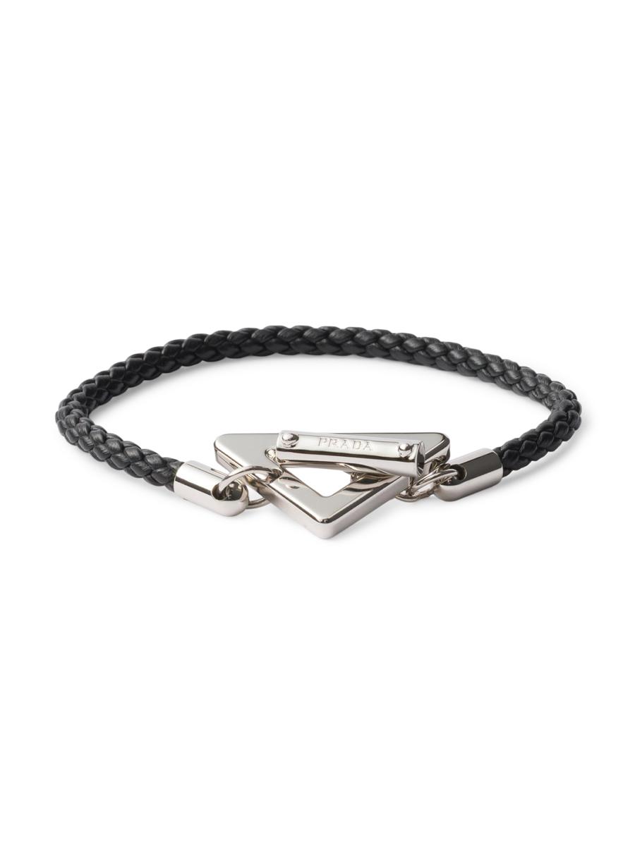 Prada Braided Nappa Leather Bracelet | Saks Fifth Avenue