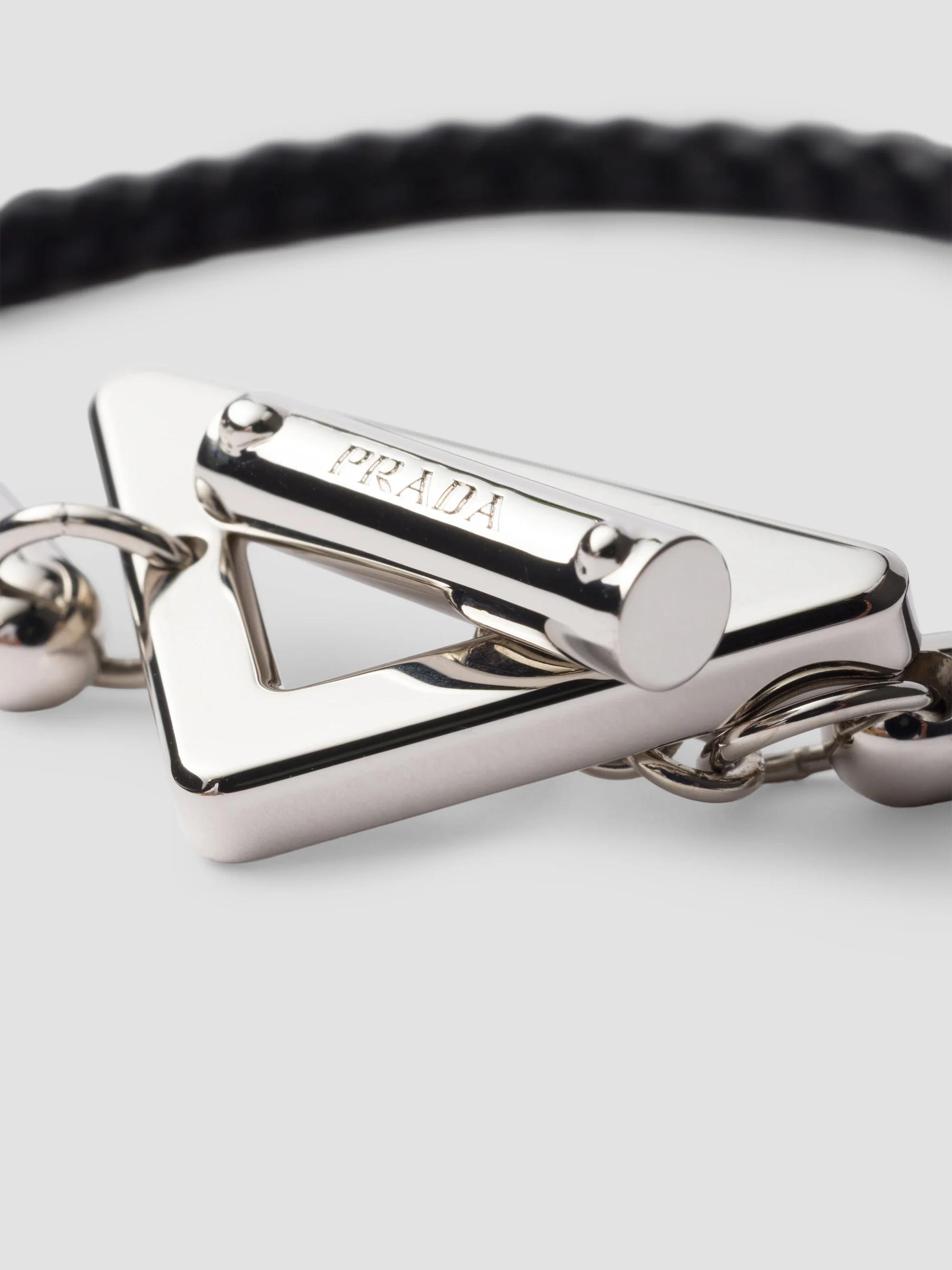 Prada Braided Nappa Leather Bracelet | Saks Fifth Avenue