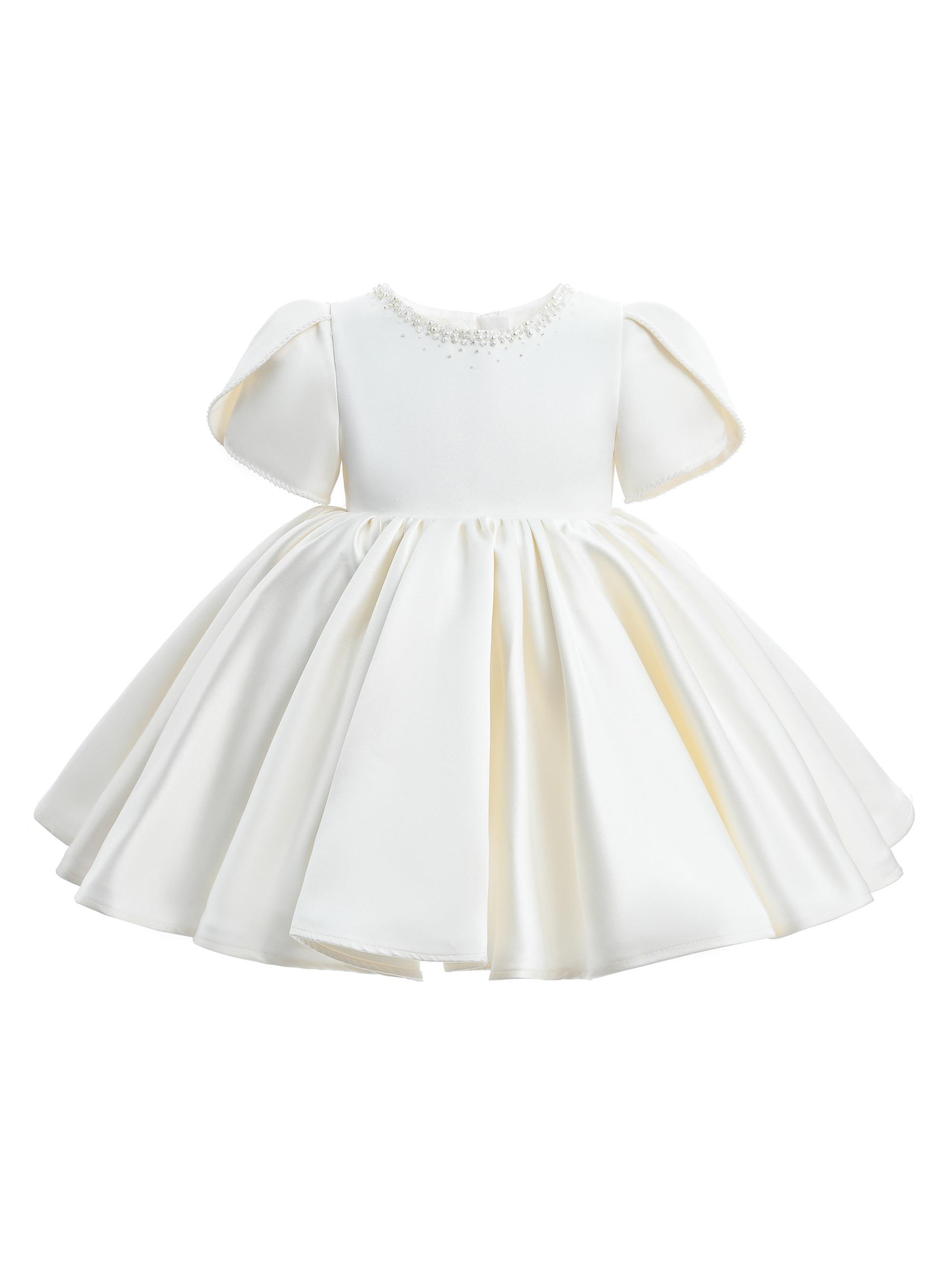 Tulleen Little Girl's Pearl-Accented Dress -