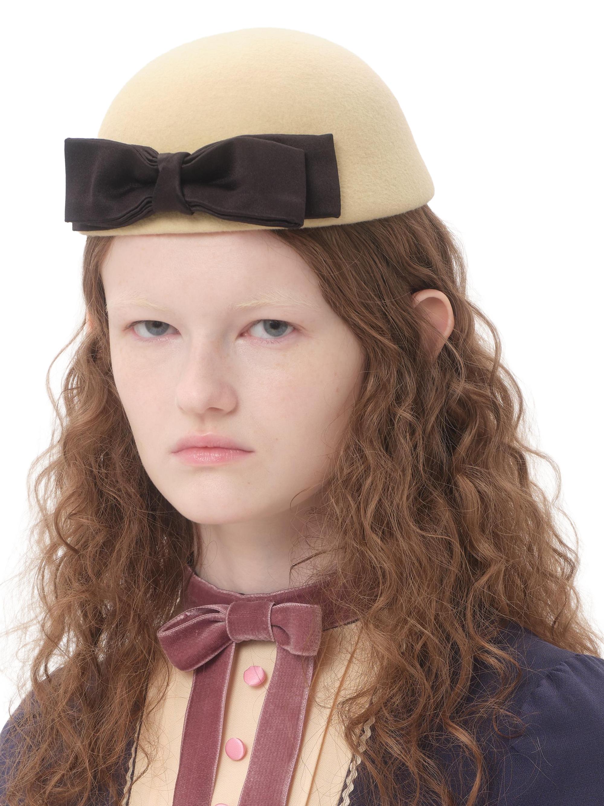 Valentino Garavani Vlogo Signature Hat in Lapin Fabric with Satin