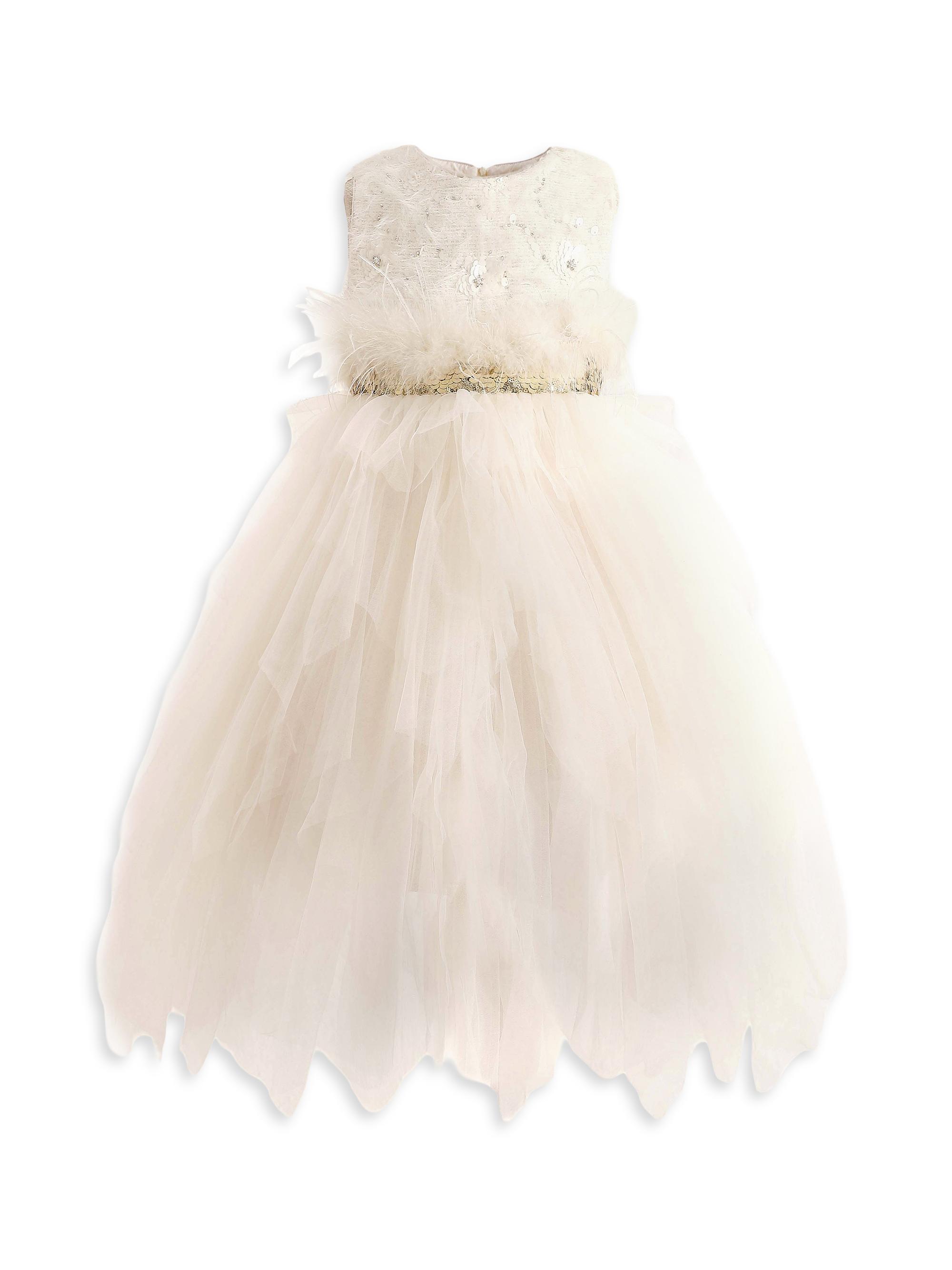 Tulleen Little Girl's & Girl's Feathered Tulle Dress -
