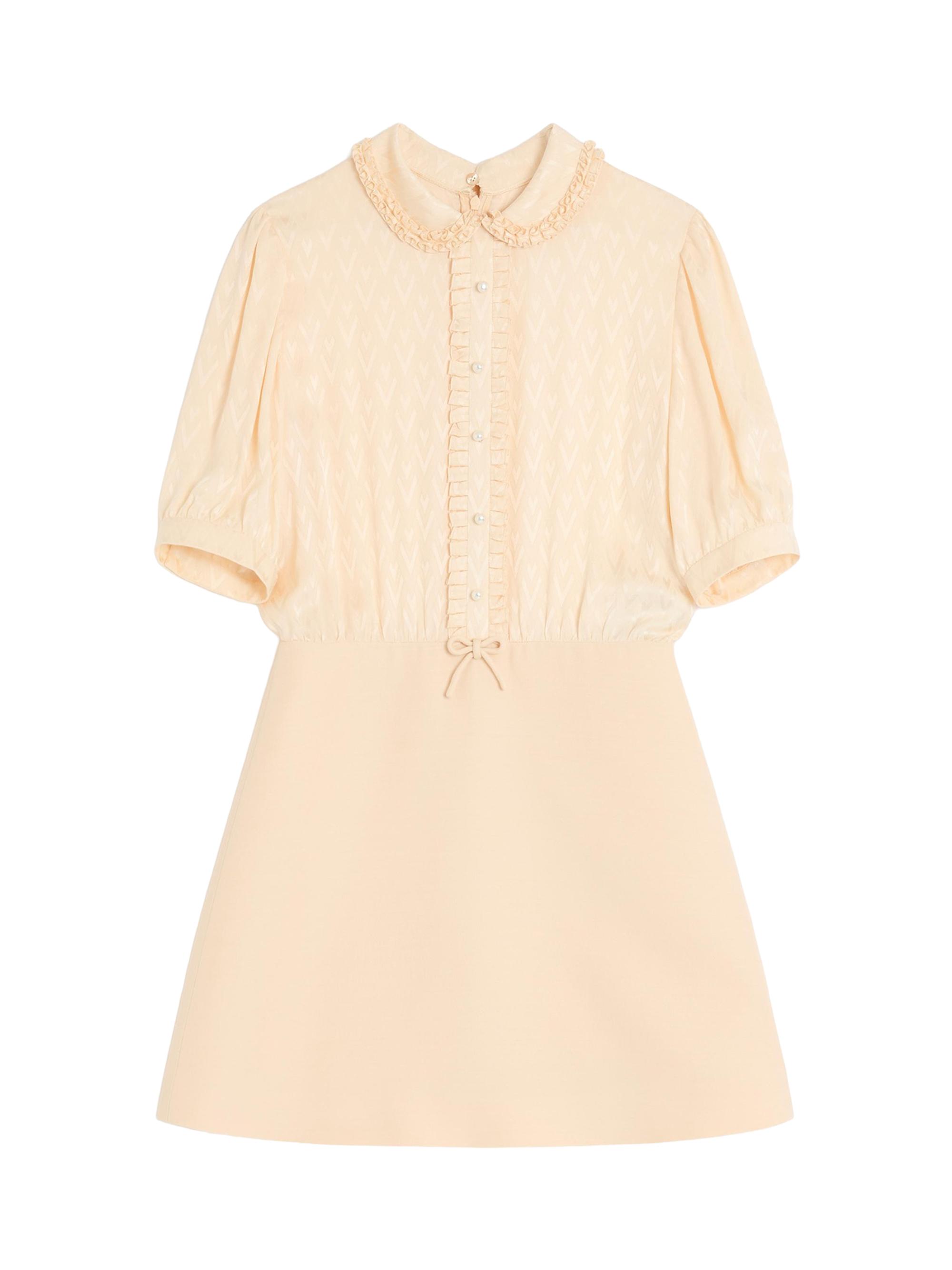 Valentino Garavani Women's Crepe Couture Short Dress - Beige