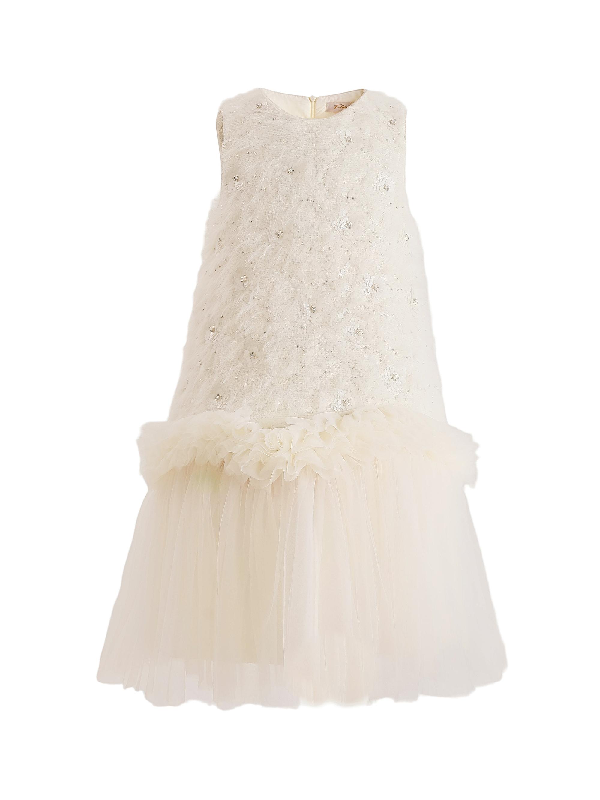 Tulleen Little Girl's & Girl's Sparkle Tulle Dress - Off White