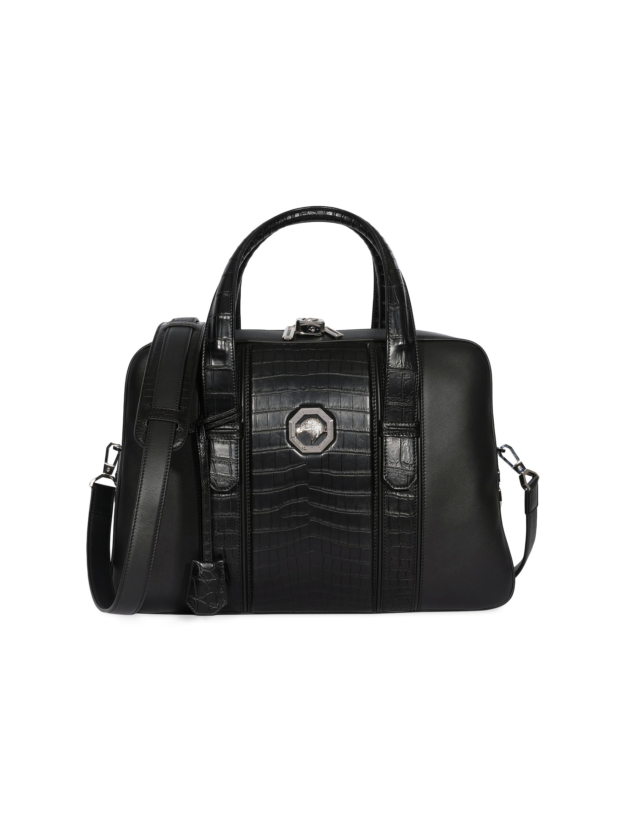 Stefano Ricci Versatile Croc Briefcase with Lock | Saks Fifth Avenue