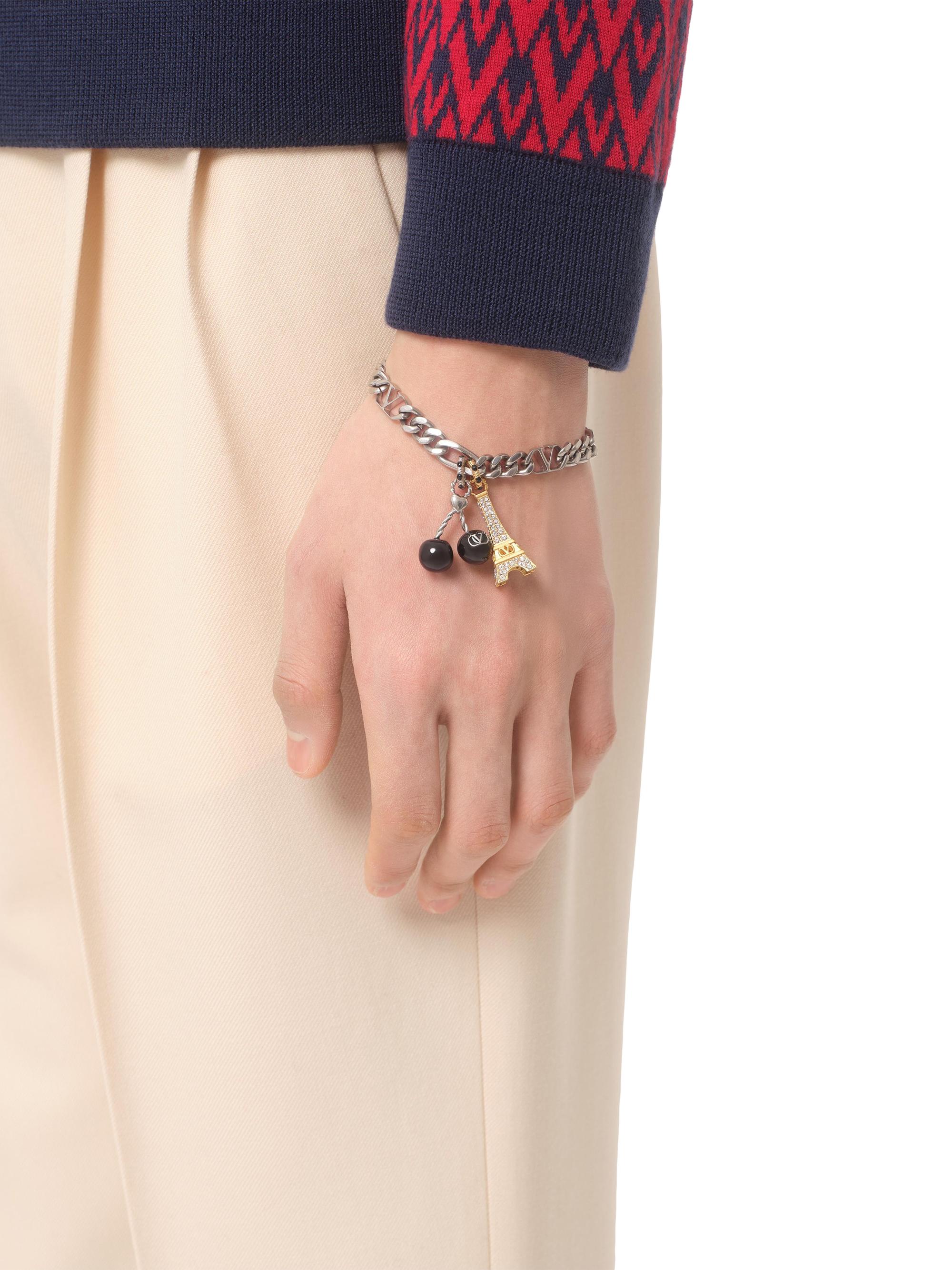 Valentino Garavani Chez Bracelet in Metal, Enamel, and Swarovski