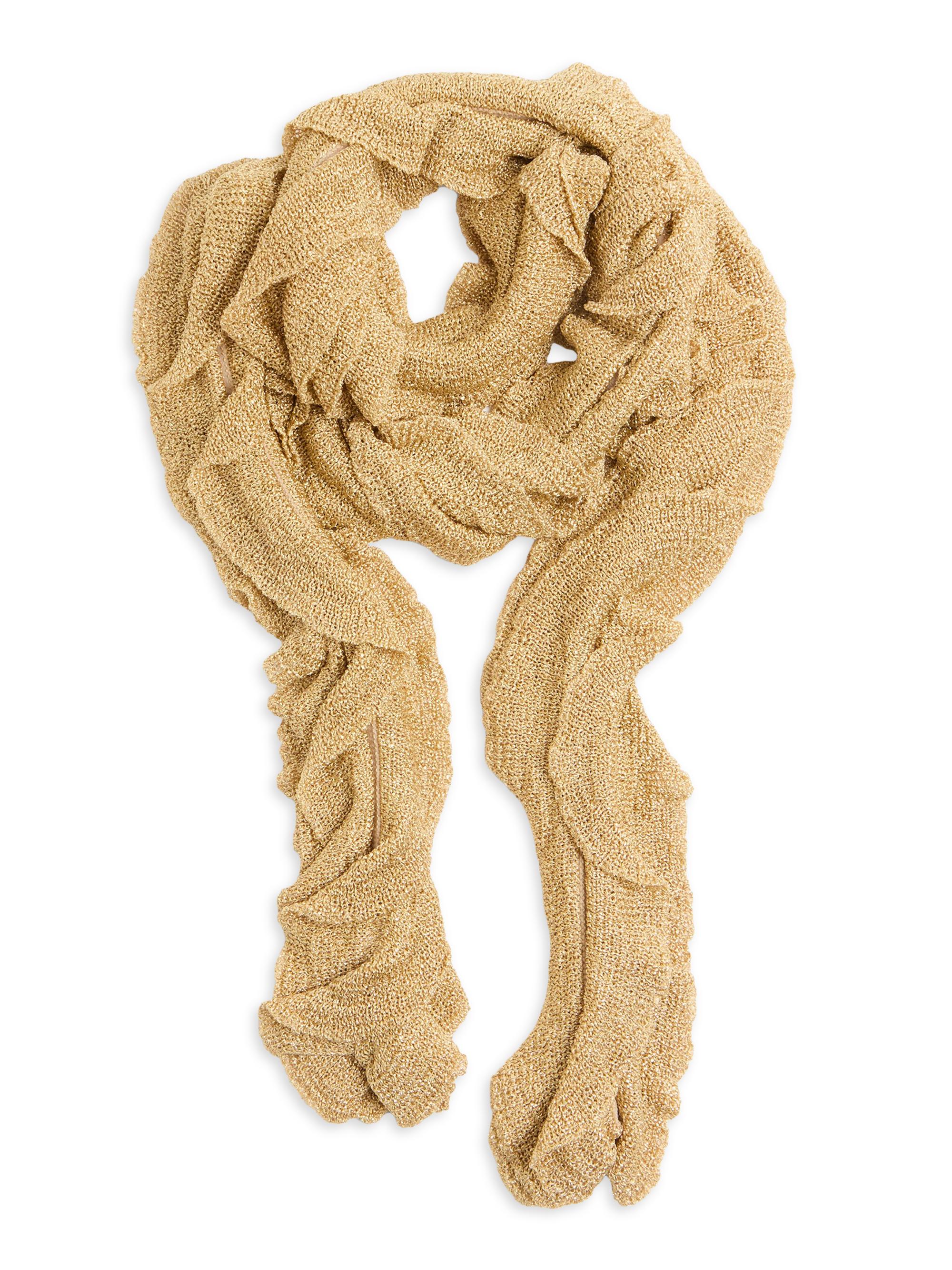Valentino Garavani Women's Knitted Lurex Scarf - Gold
