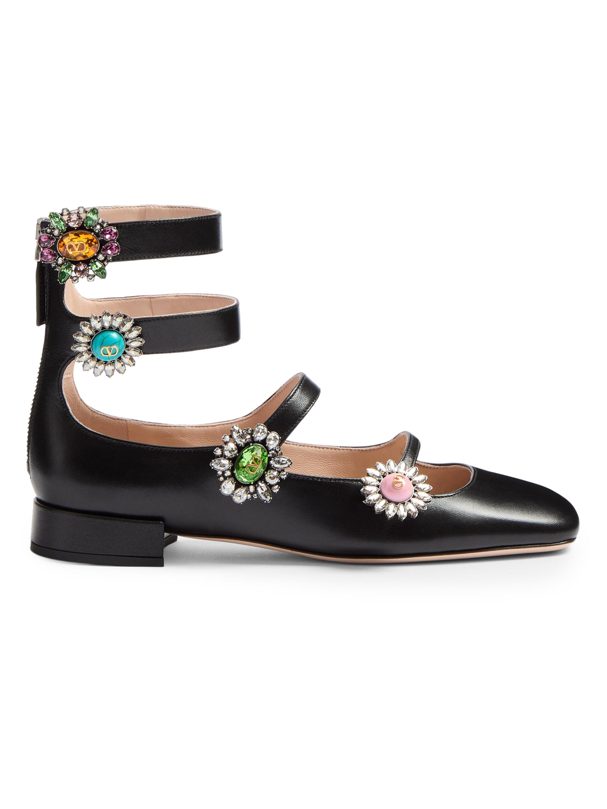 Valentino Garavani VLogo Signature Patent Leather Ballerina Flats
