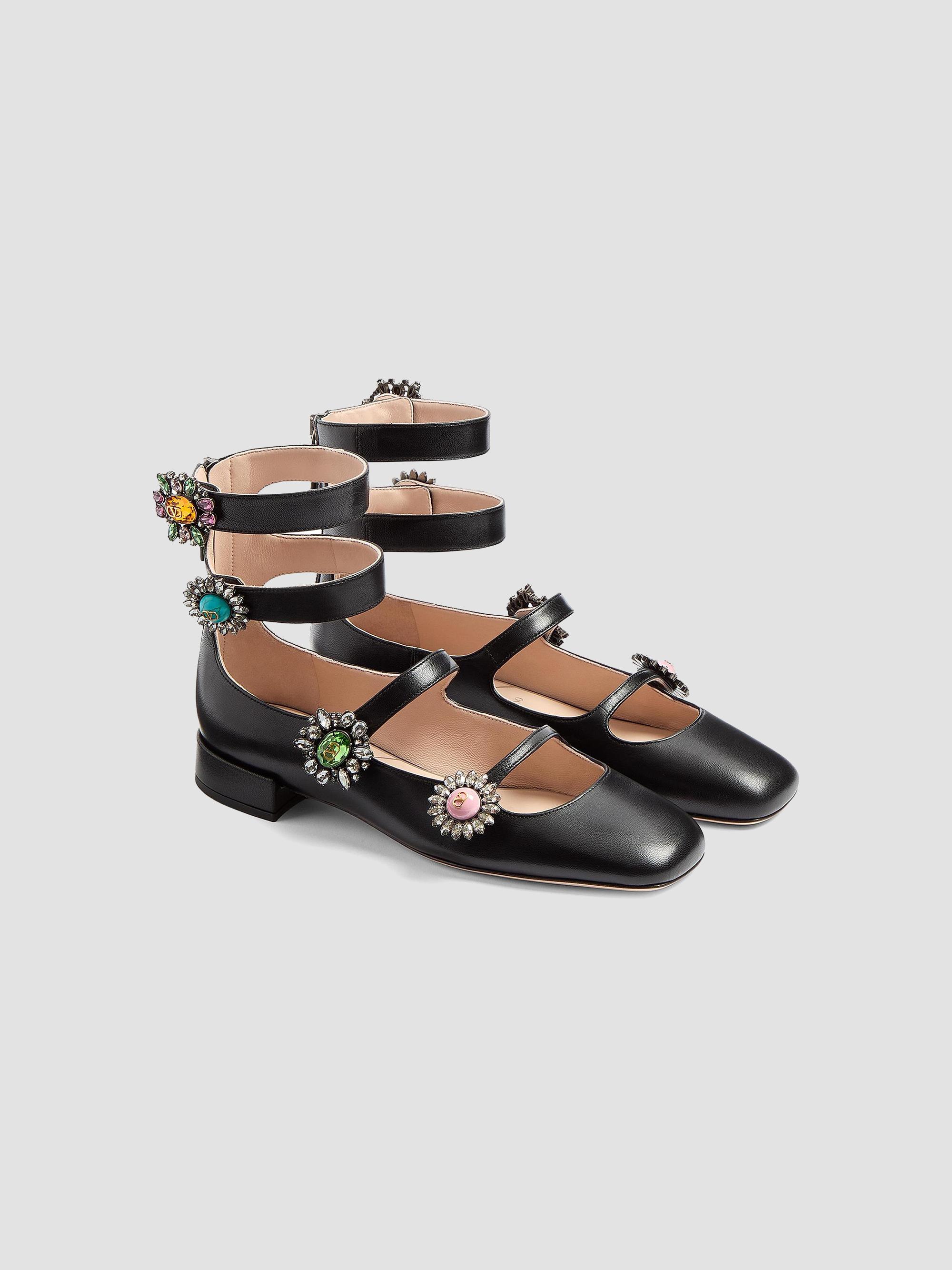 Valentino Garavani Preshoes 20MM Ballerinas with Straps in Kidskin