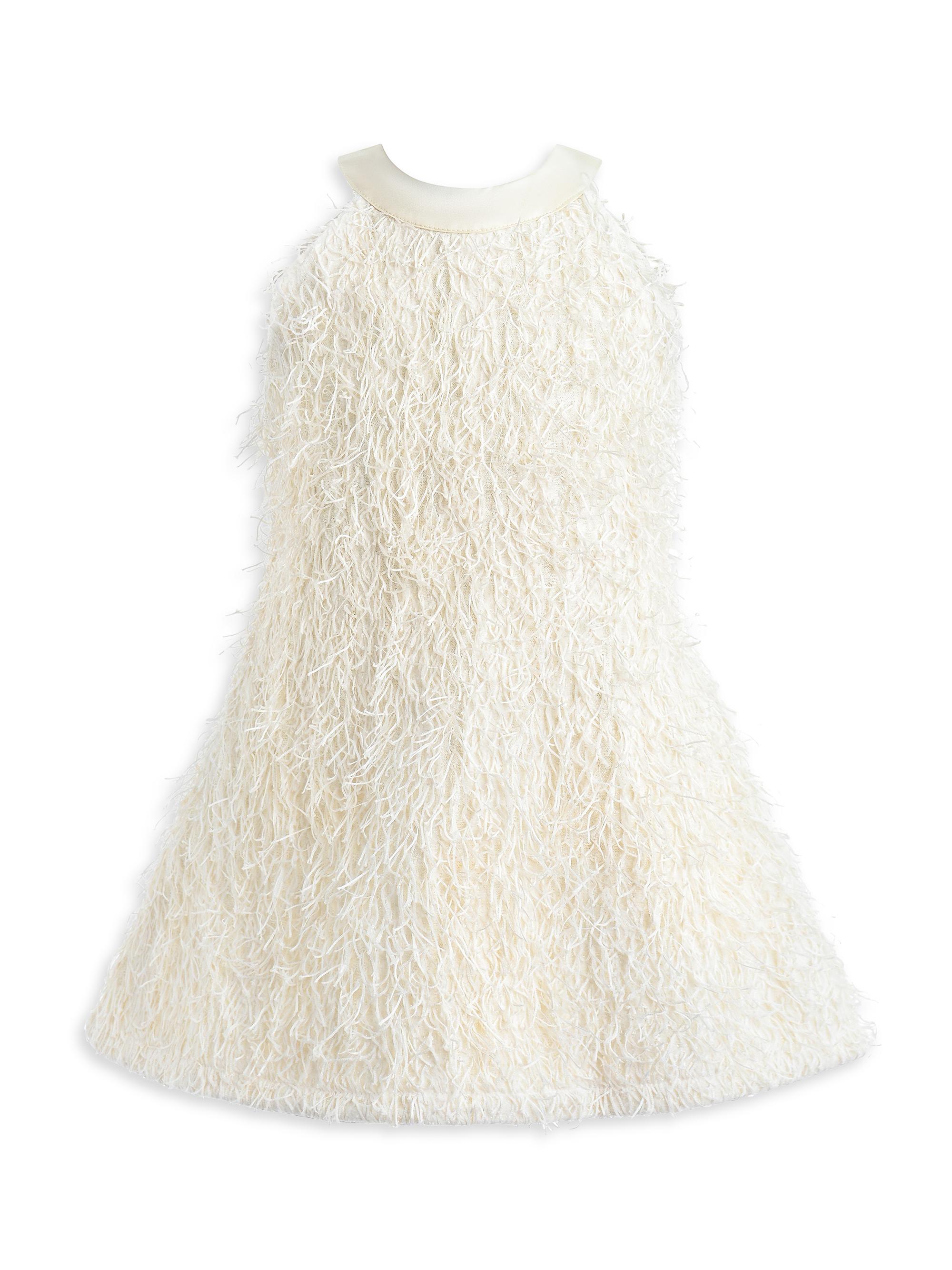 Tulleen Little Girl's & Girl's Ribbon-Back Dress - White