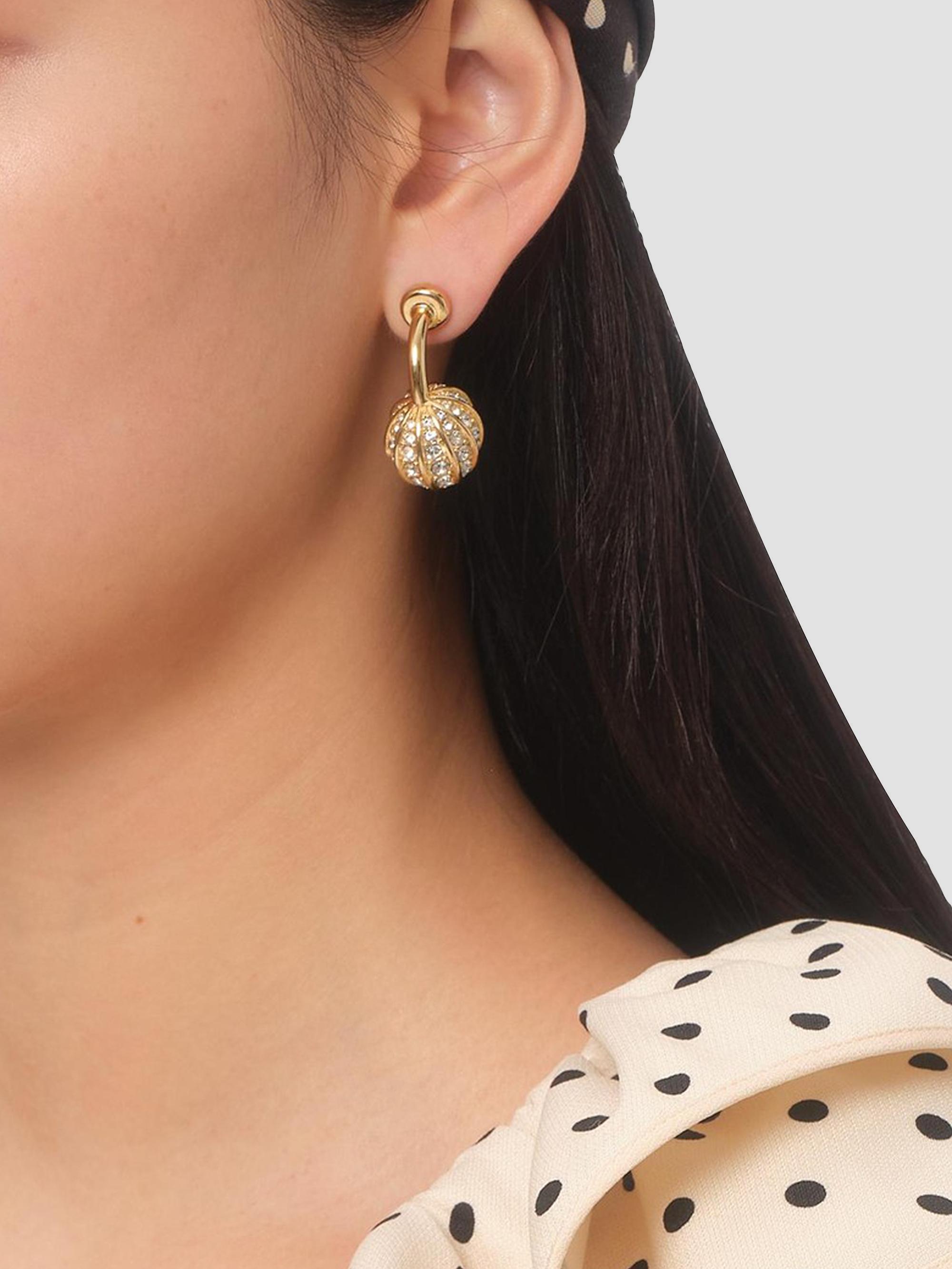 Boucles D'oreilles Clips VALENTINO - Pavage De Strass Et émail Noir - Occasion état Neuf - Bijou De Créateur
