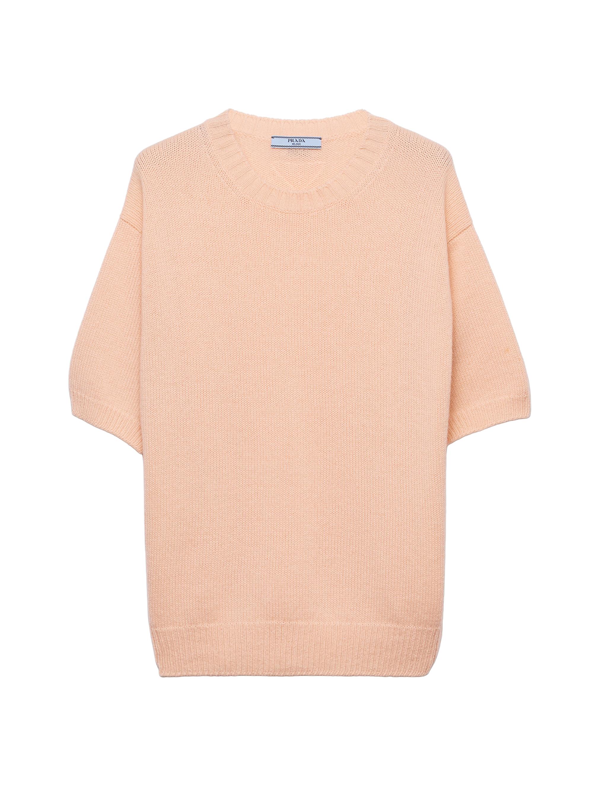 Prada Women's Wool and Cashmere Crew-Neck Sweater - Orange