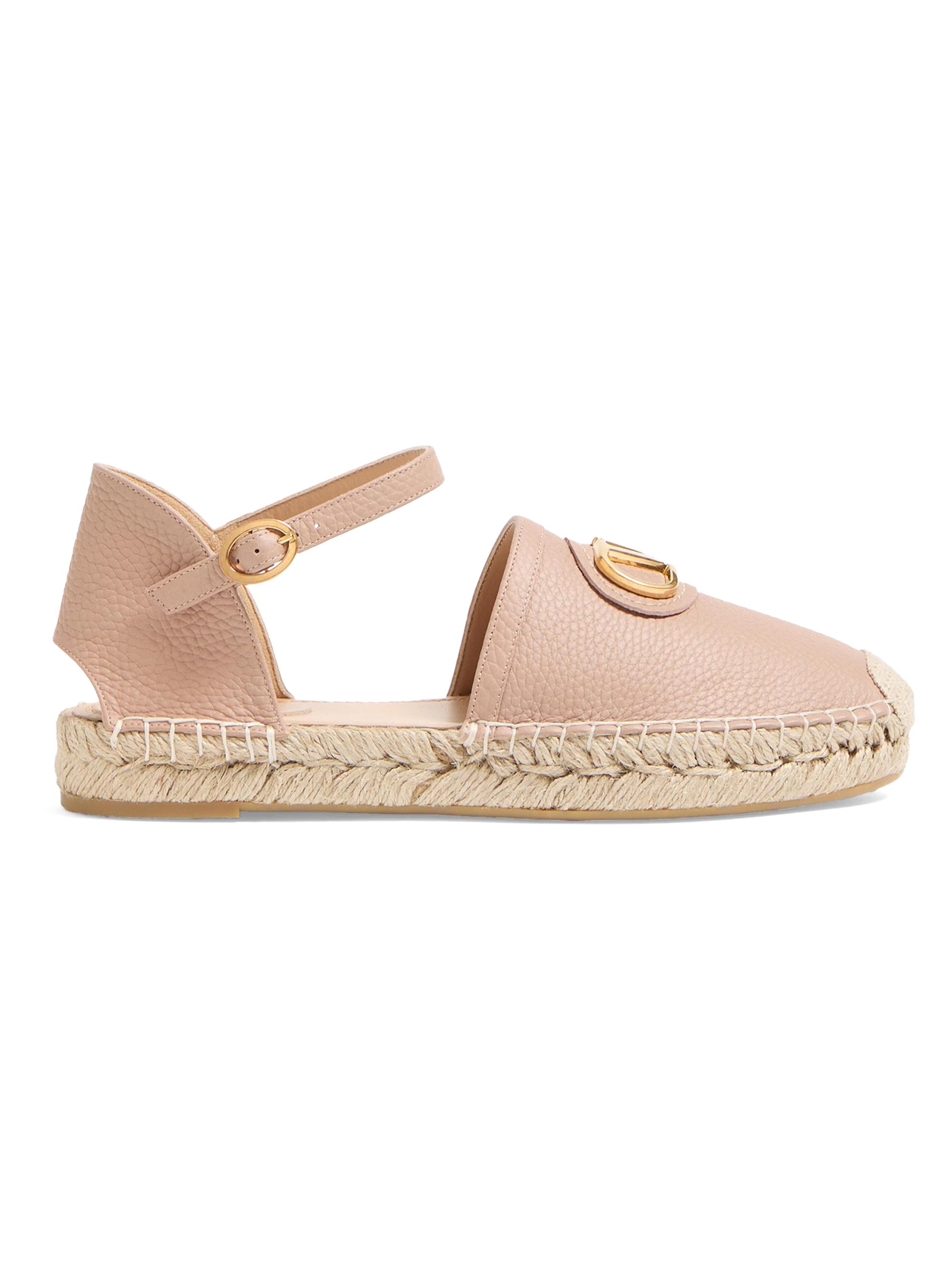 Valentino Garavani Vlogo Signature 25MM Ballerinas in Grainy