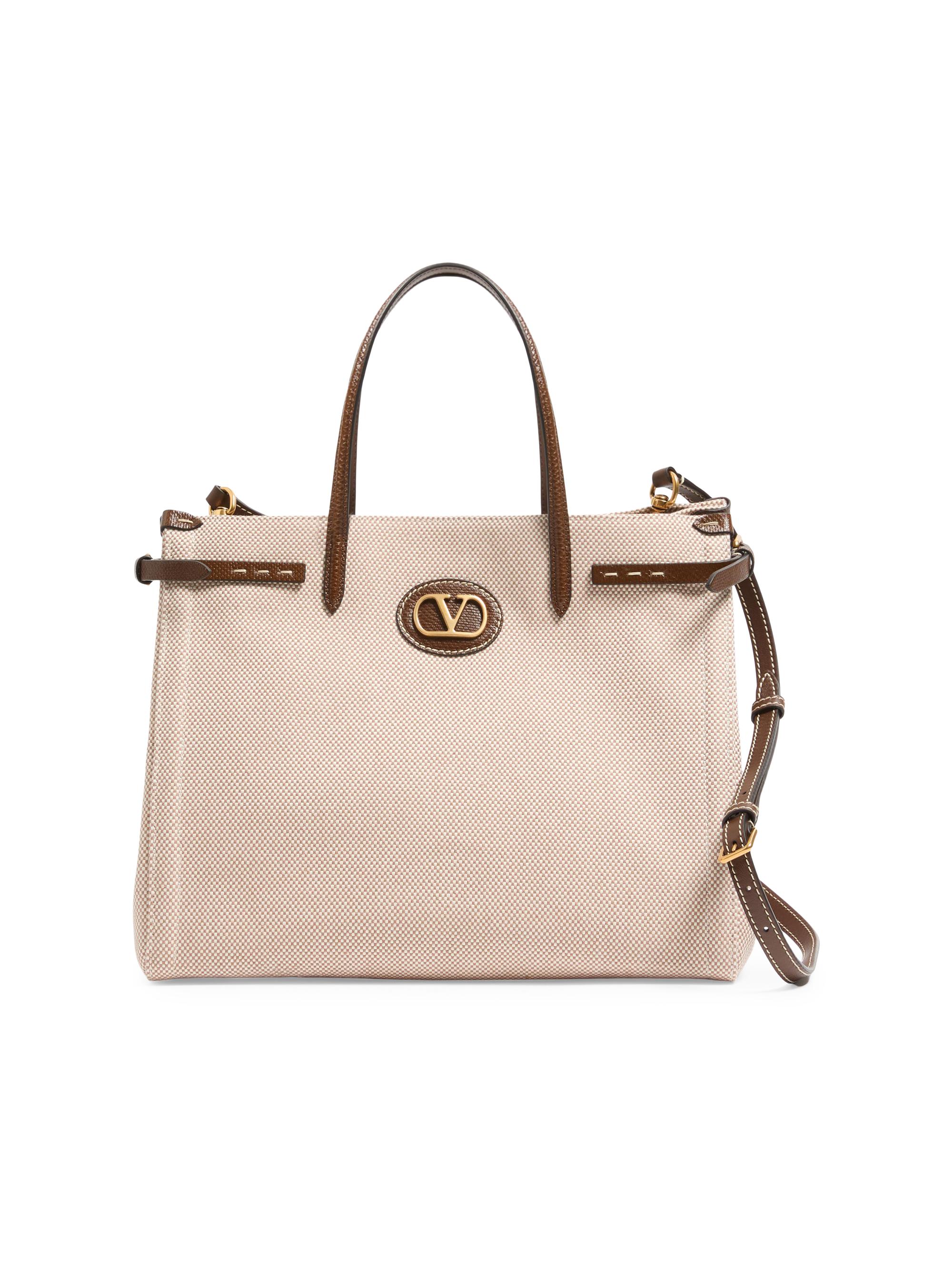 Valentino Garavani Men's Antibes Canvas Shopping Bag - Natural