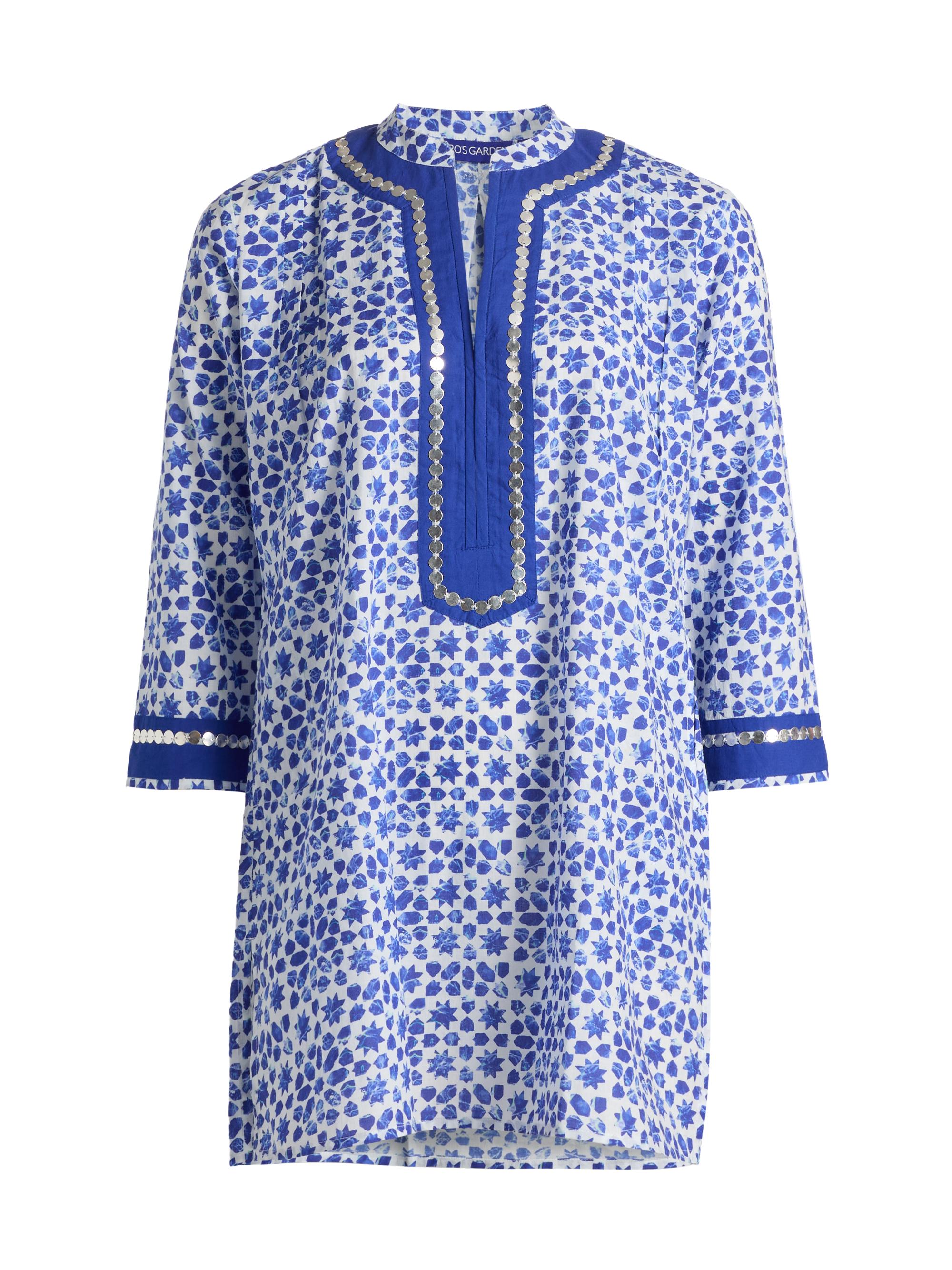 Ro's Garden Women's Tokyo Coverup Caftan - Zara Blue