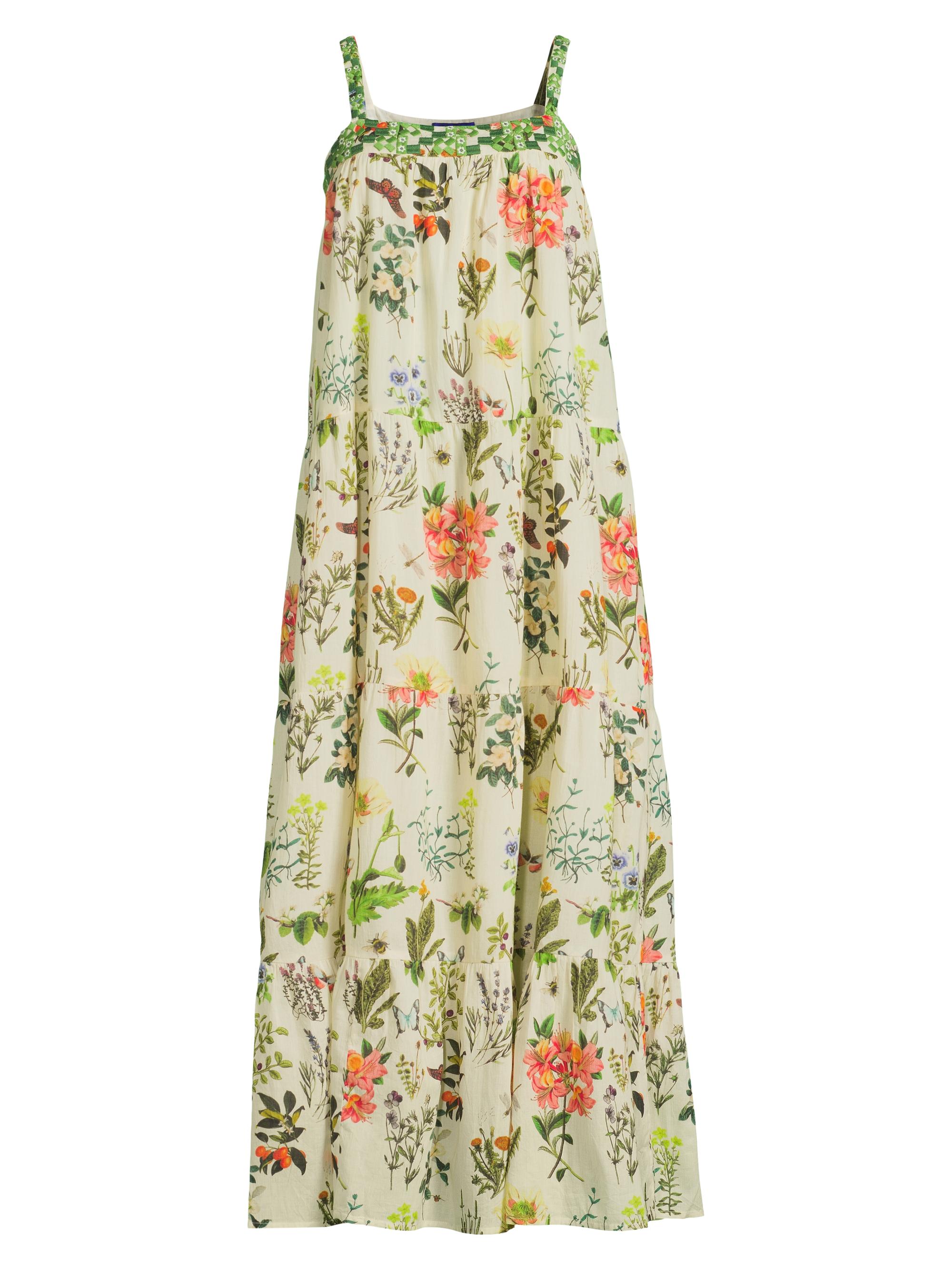 Ro's Garden Women's Natasha Embroidered Cotton Maxi Dress - Botanic Multi