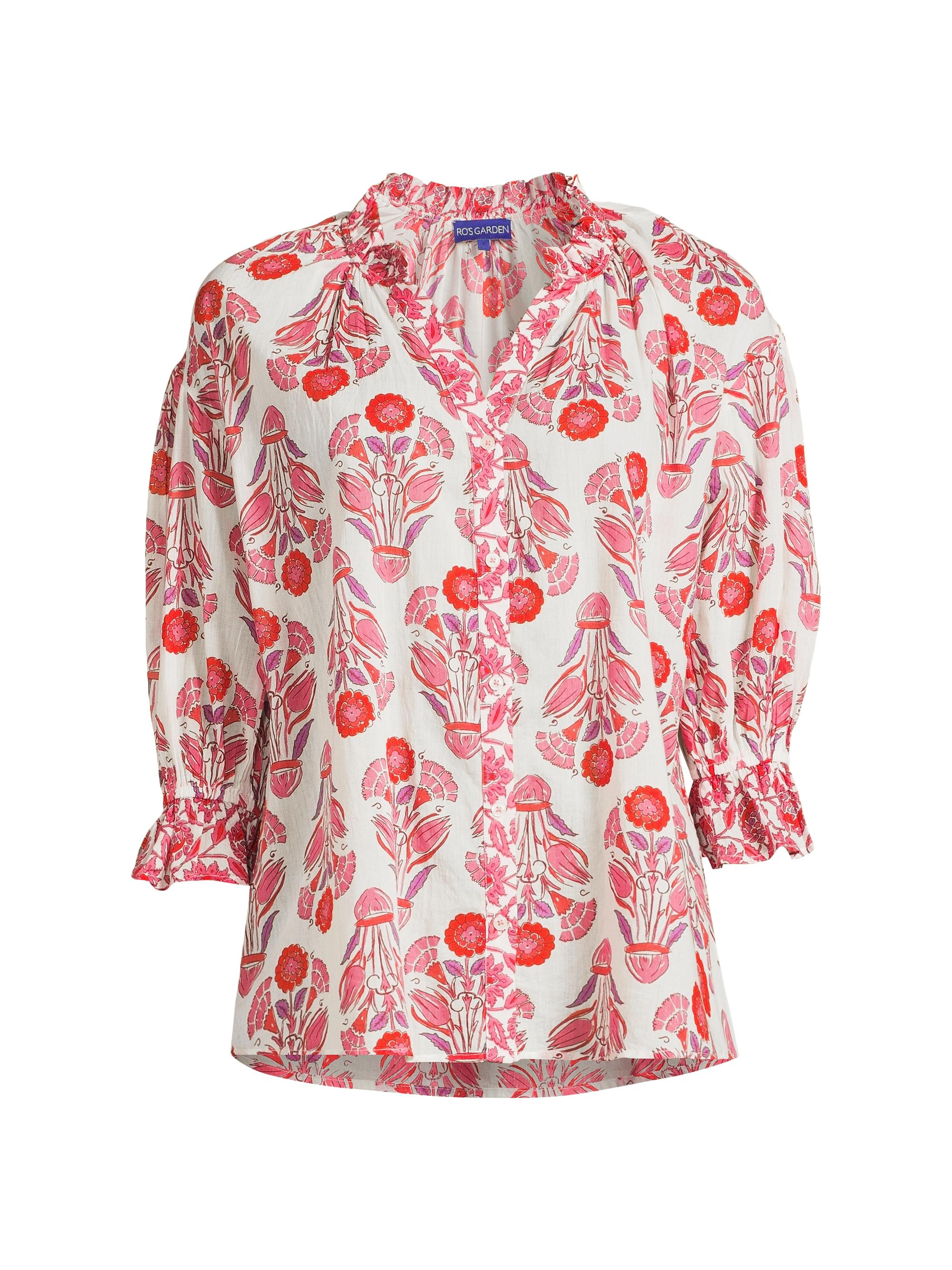 Ro's Garden Women's Rachel Cotton Shirt - Layla Pink