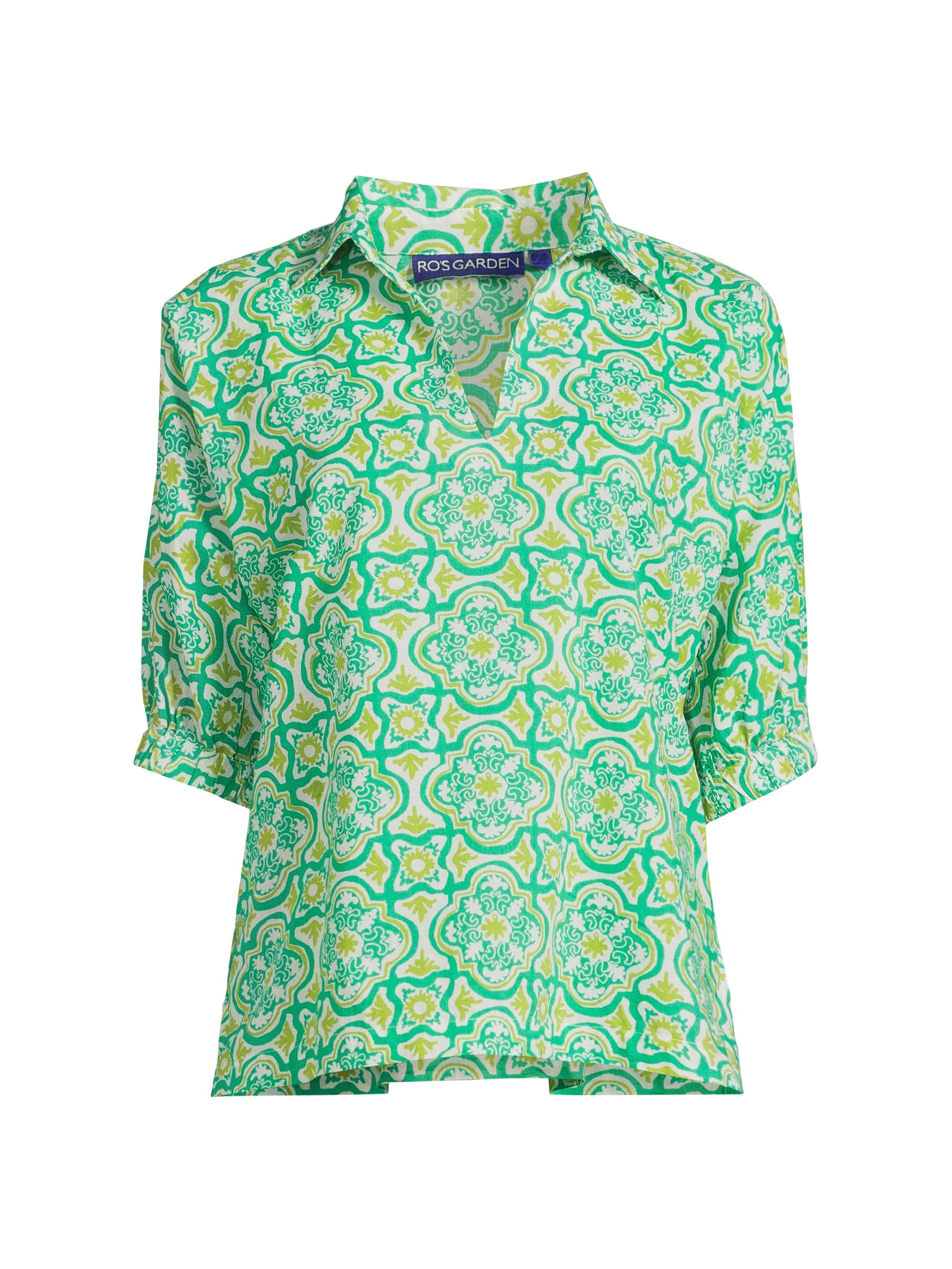Ro's Garden Women's Lara Cotton Top - Nadia Green