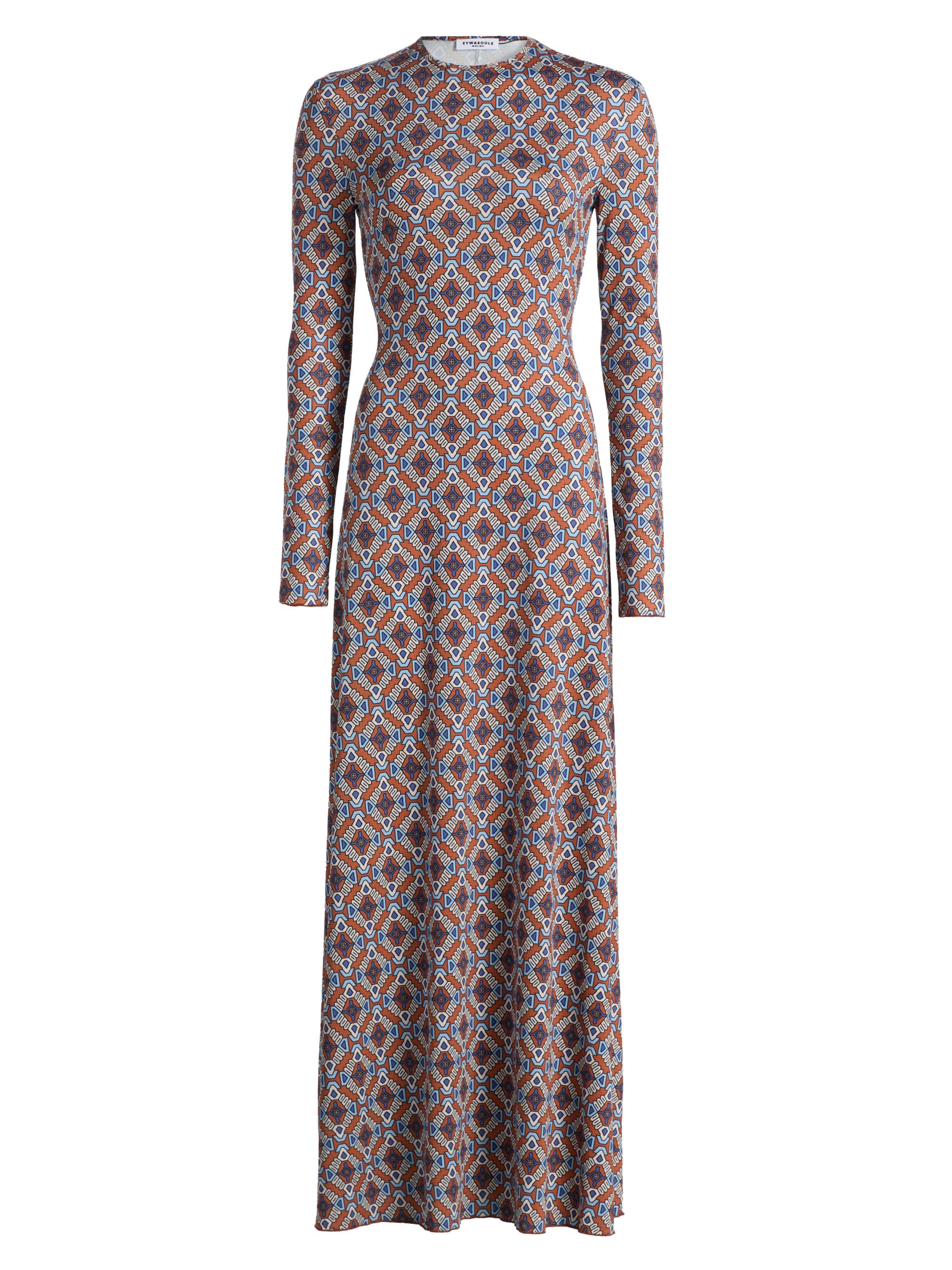 Eywasouls Malibu Women's Sam Printed Long-Sleeve Maxi-Dress - Sienna Tile