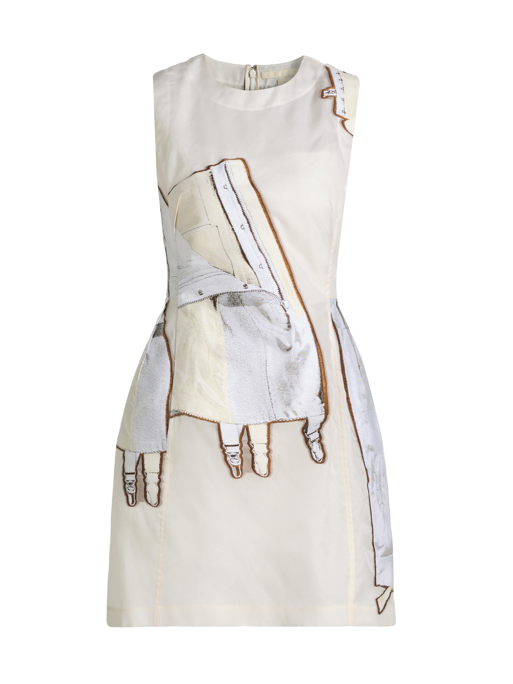 Jason Wu Collection Women's Lingerie Jacquard Minidress - Chalk Plaster