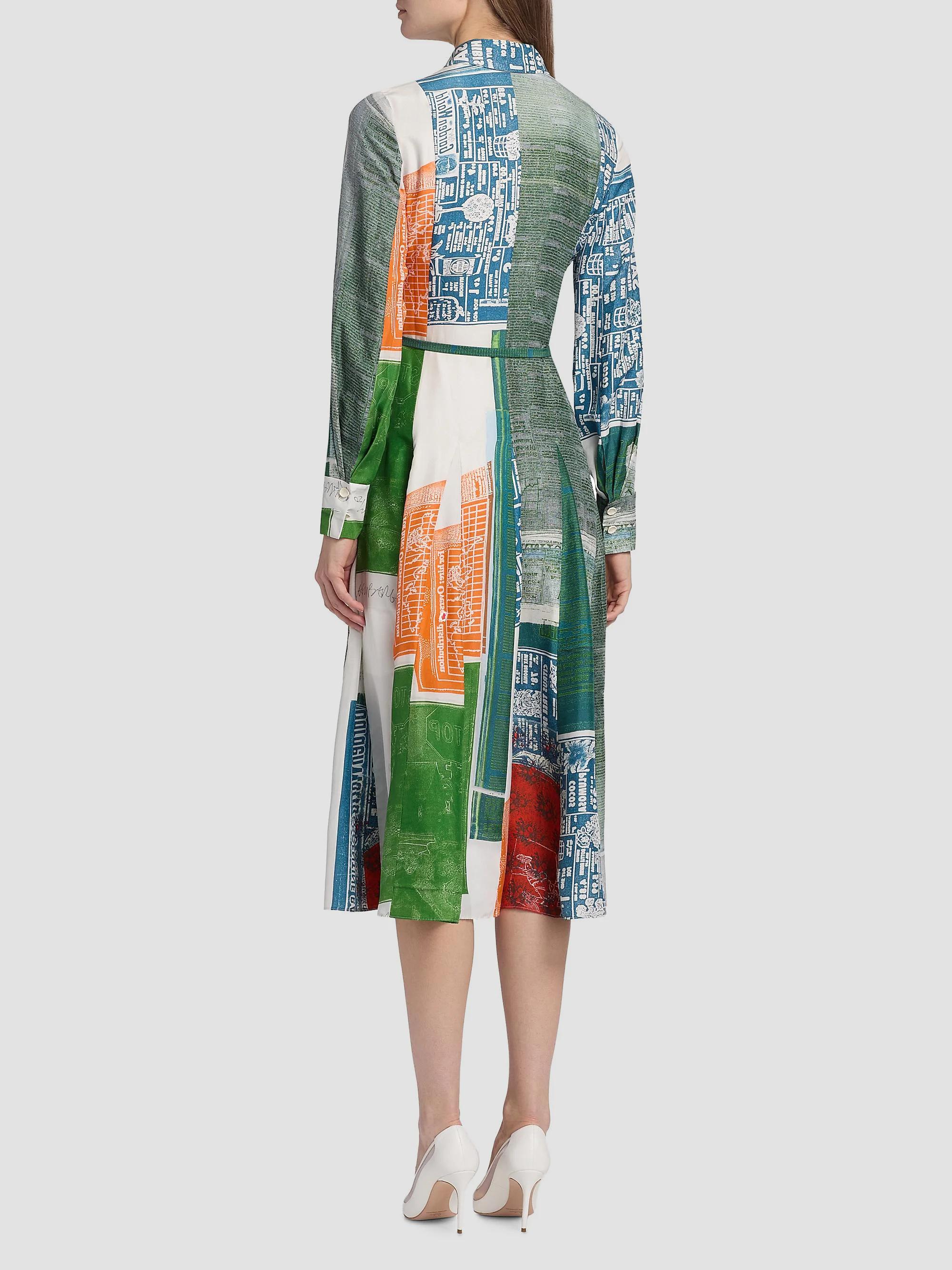 Jason Wu Collection Platter Artwork Silk Shirtdress | Saks Fifth