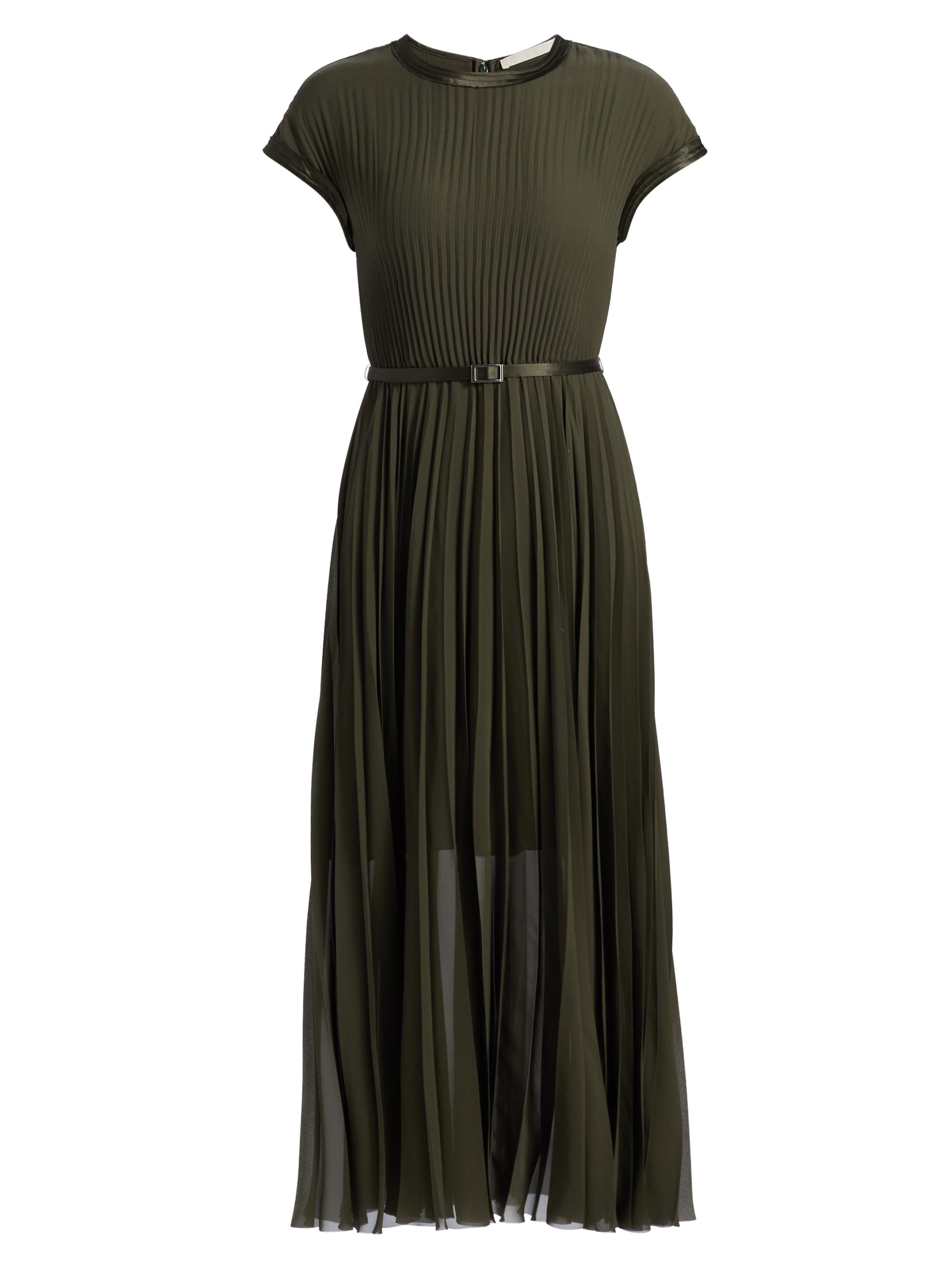 Jason Wu Collection Women's Chiffon Pleated Midi-Dress - Hunter Green