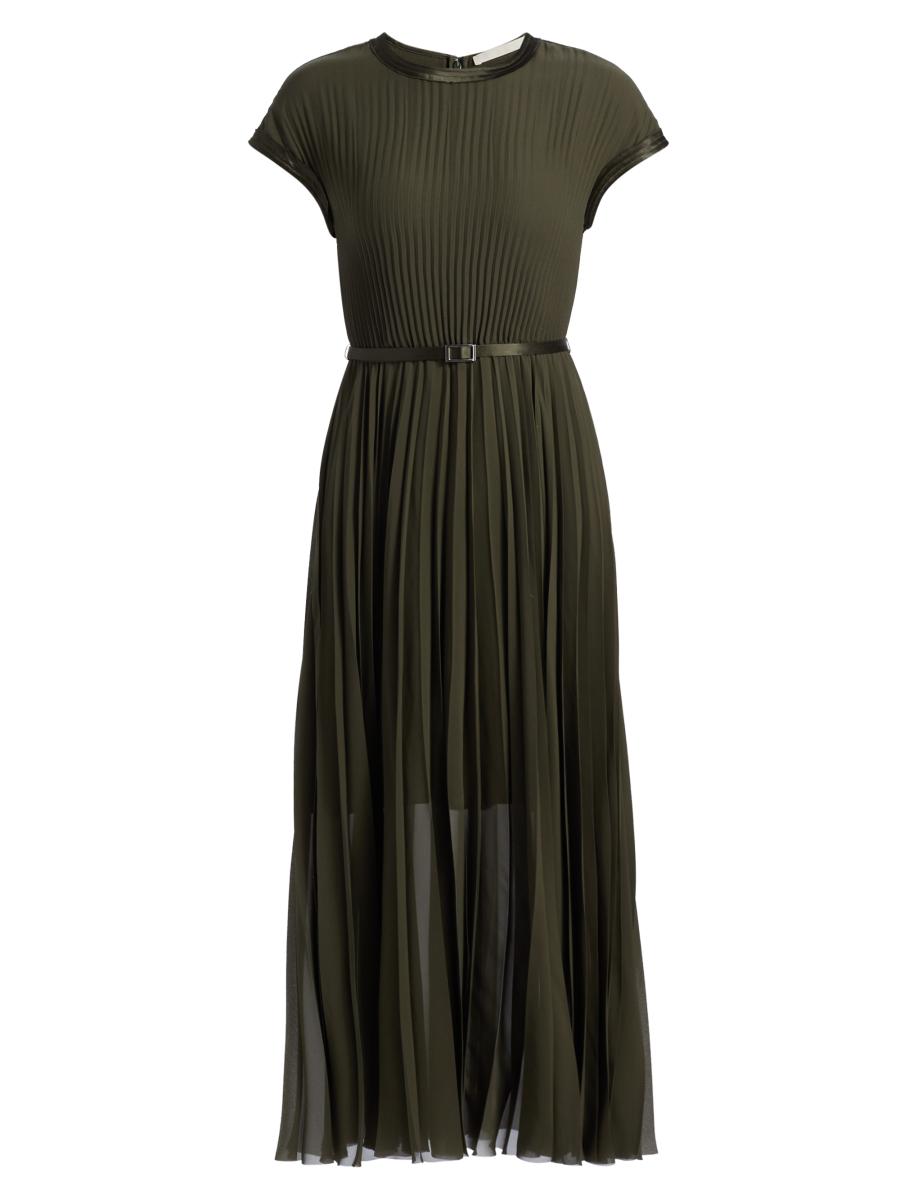 Jason Wu Women's Chiffon Pleated Midi-dress In Green
