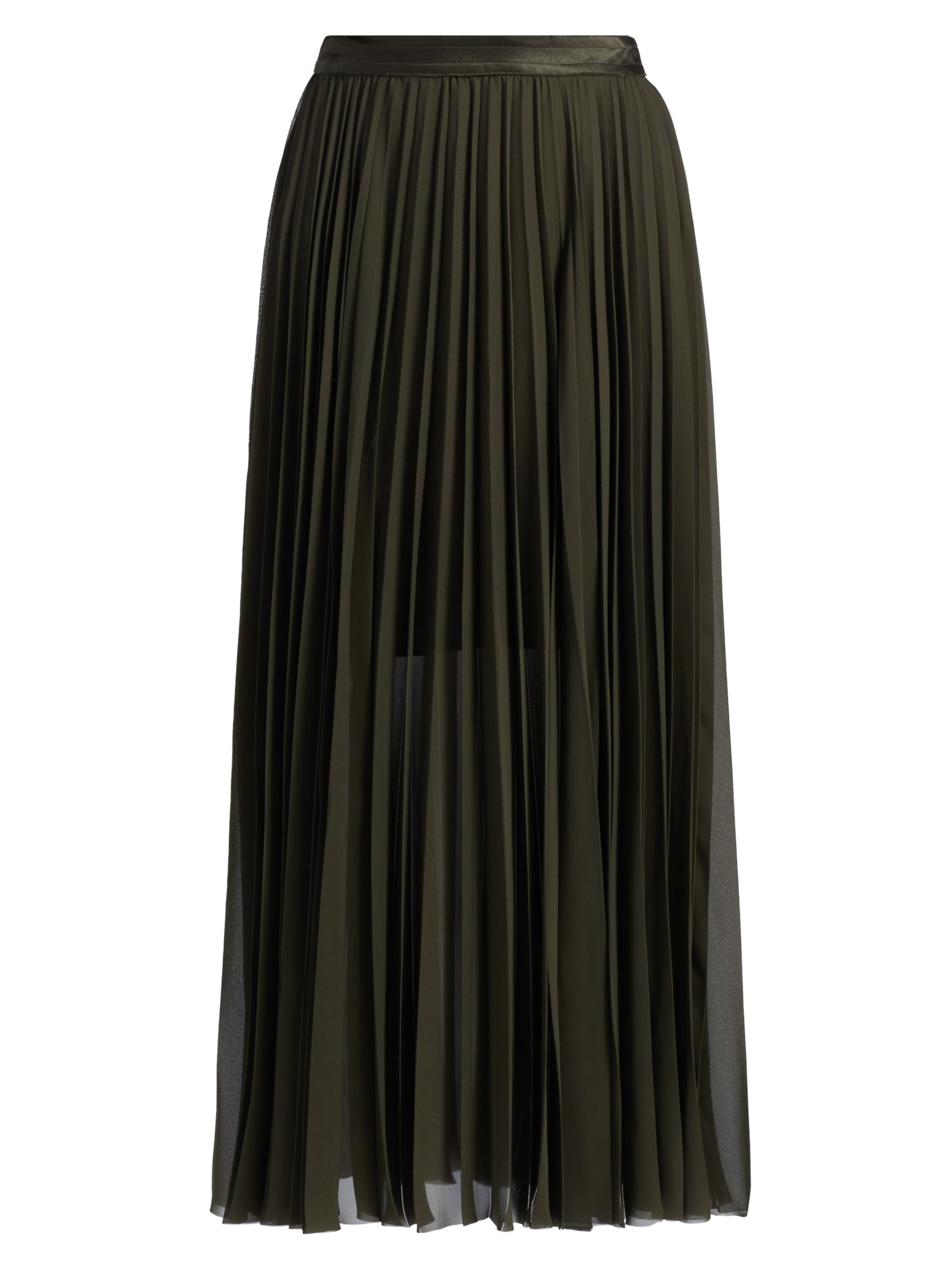 Jason Wu Collection Women's Chiffon Pleated Midi-Skirt - Hunter Green