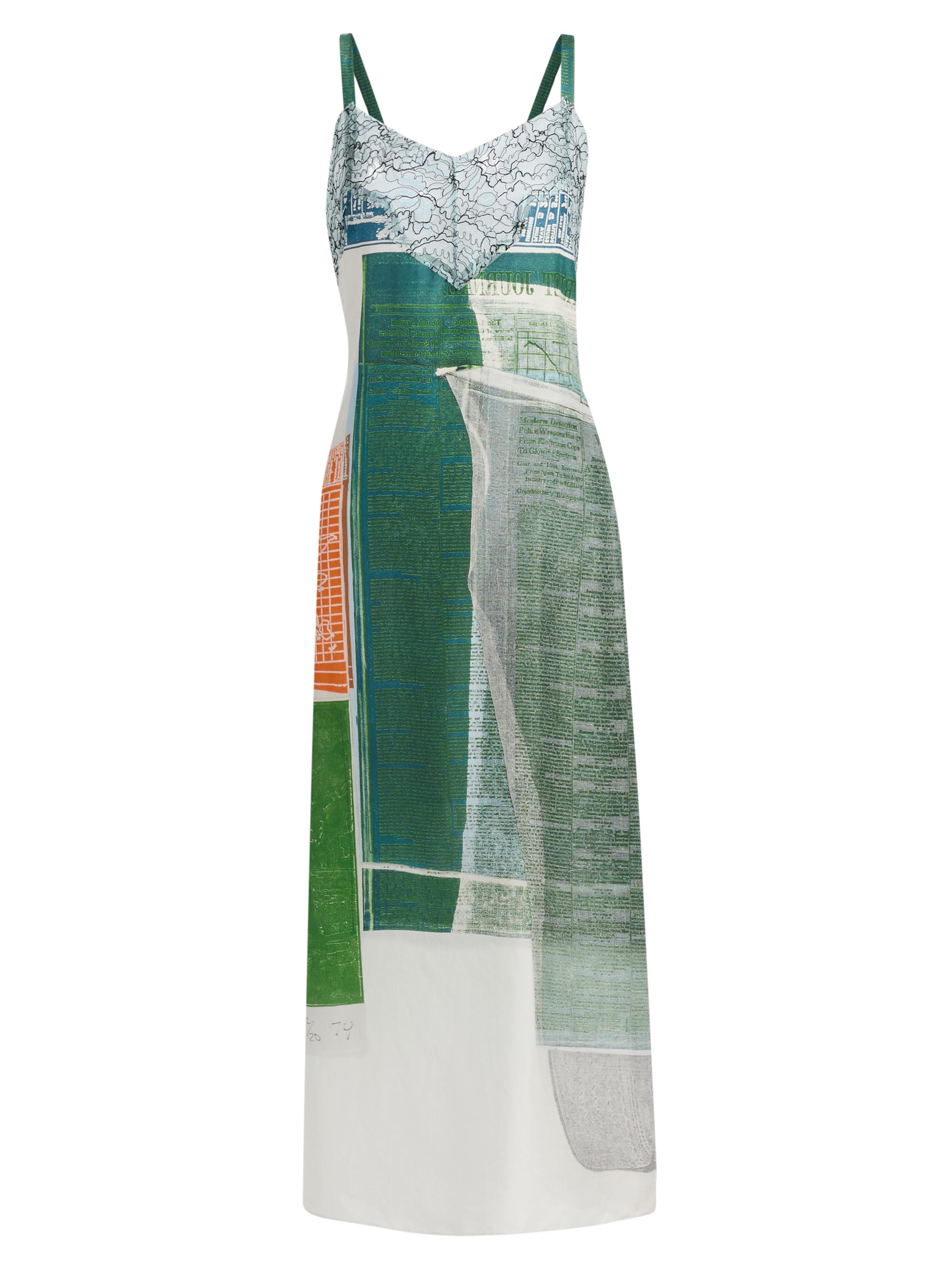 Jason Wu Collection Women's Platter Silk Midi-Slipdress - Blue Green Multi