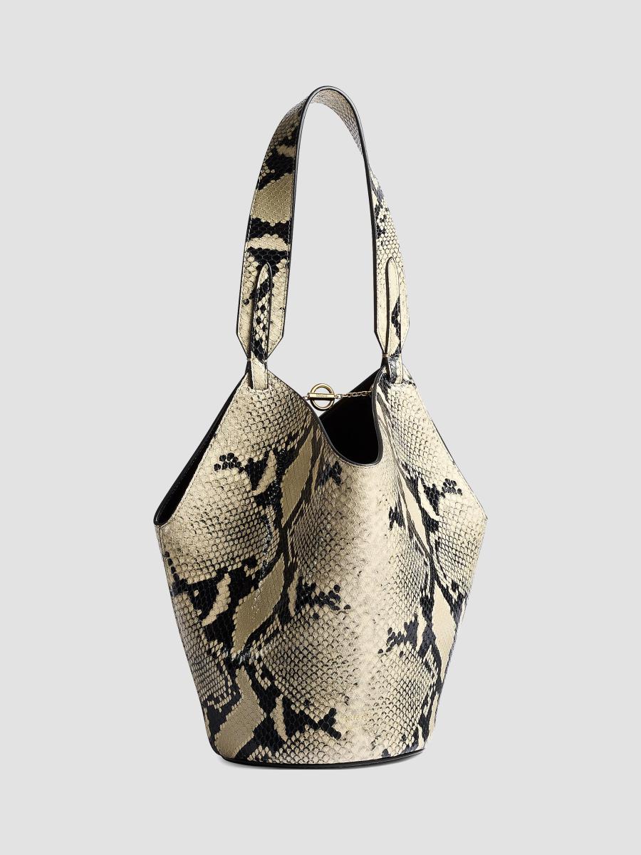 Khaite Lotus Mini Python-Embossed Leather Tote Bag | Saks Fifth Avenue