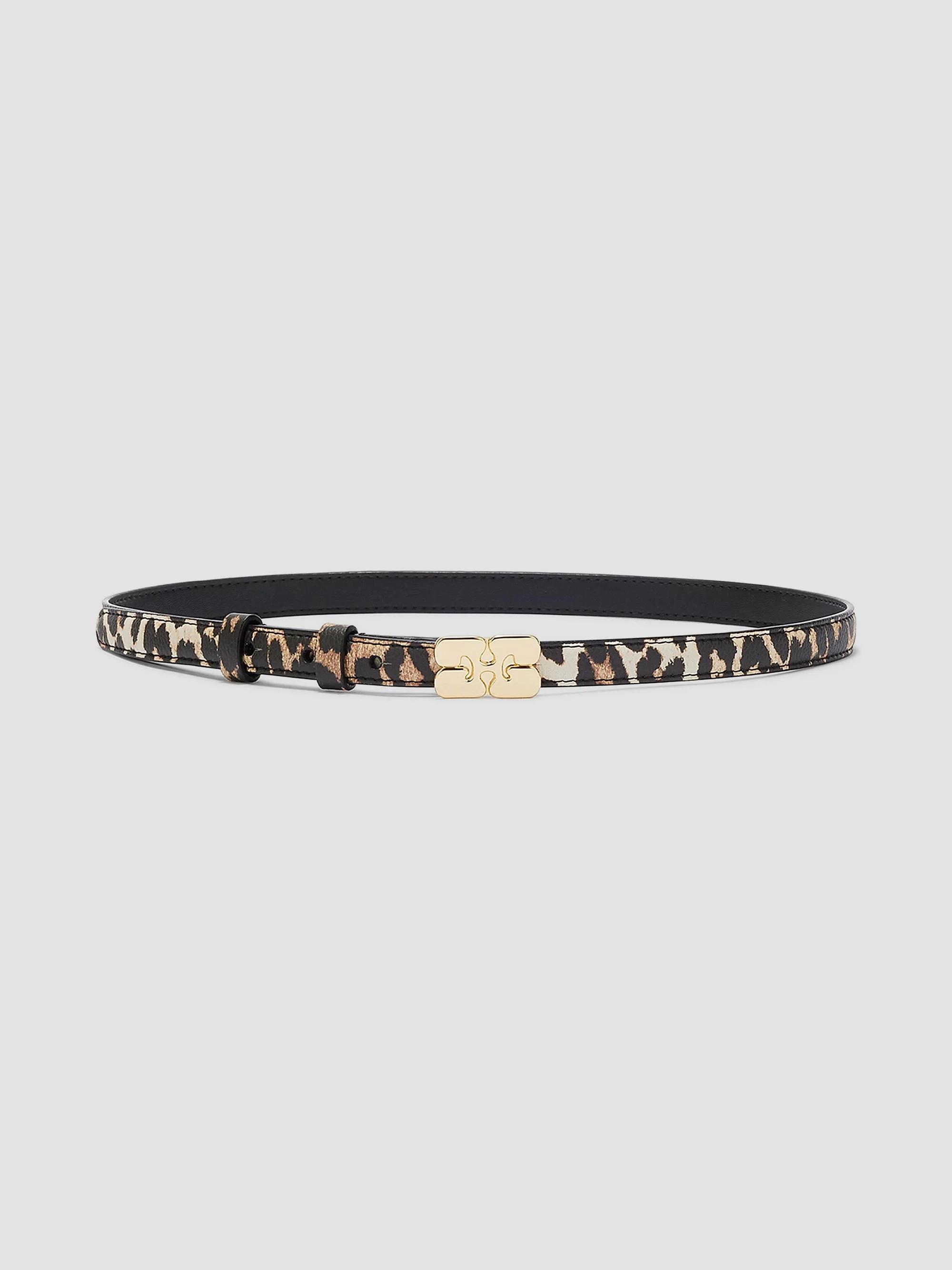 Ganni Kat Leopard-Print Belt | Saks Fifth Avenue