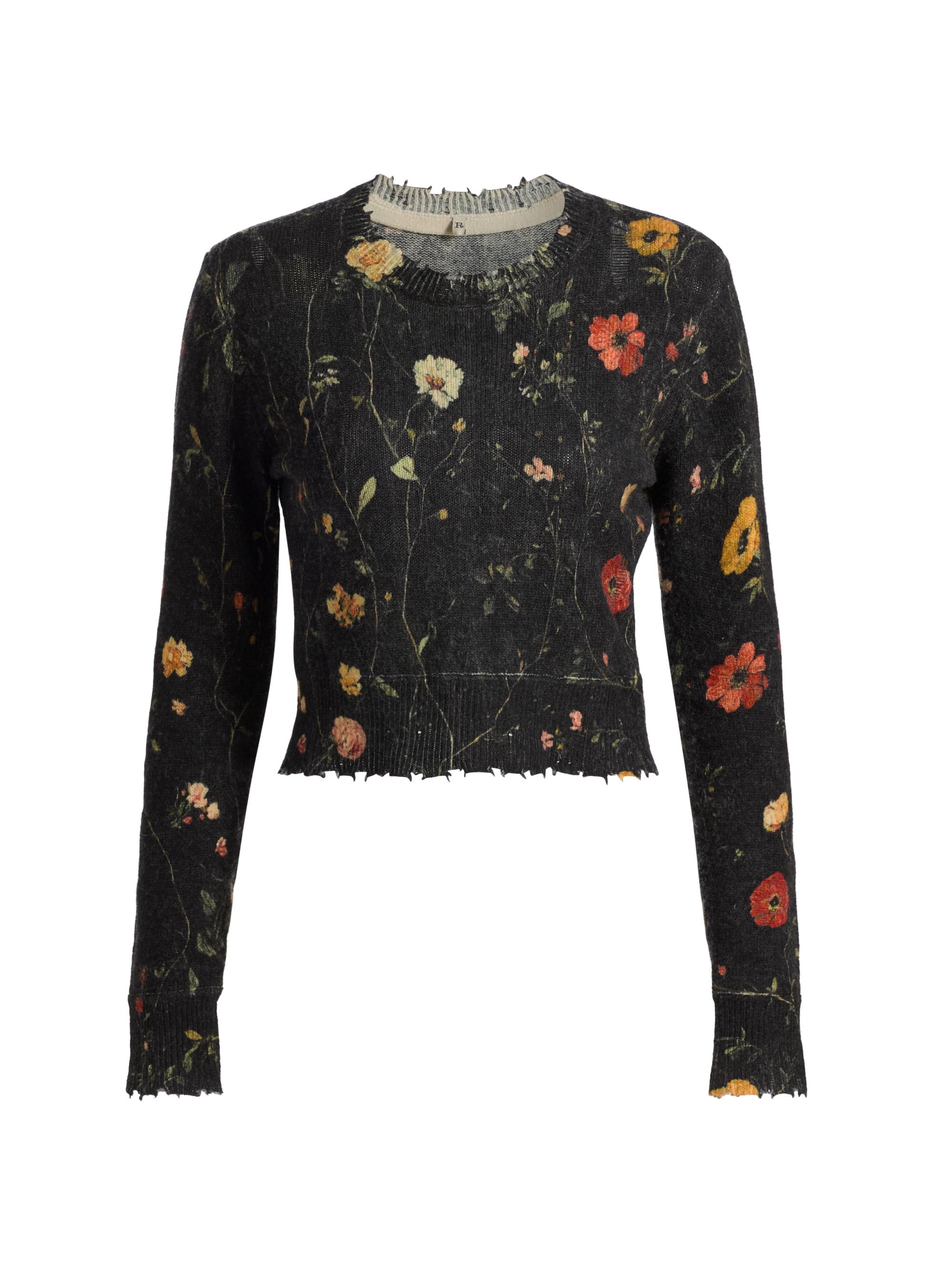 R13 Women's Floral Cashmere Top - Multicolor Floral