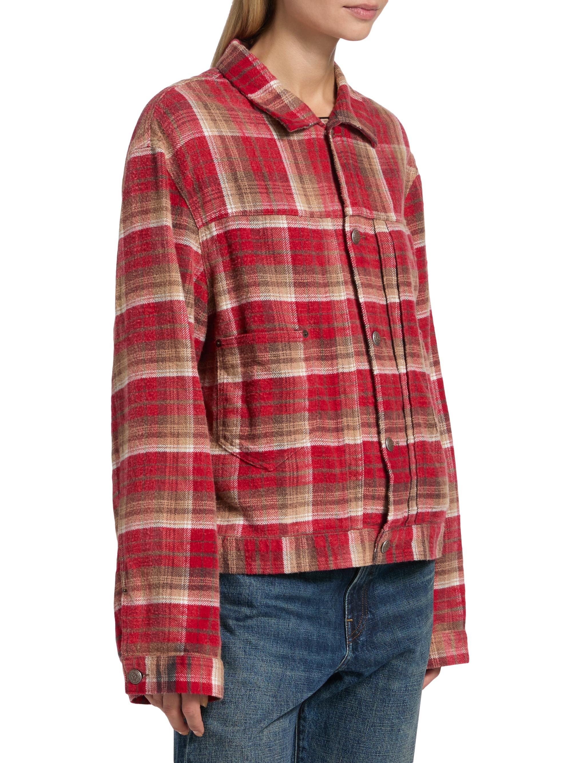 R13 Plaid Cotton Trucker Jacket | Saks Fifth Avenue