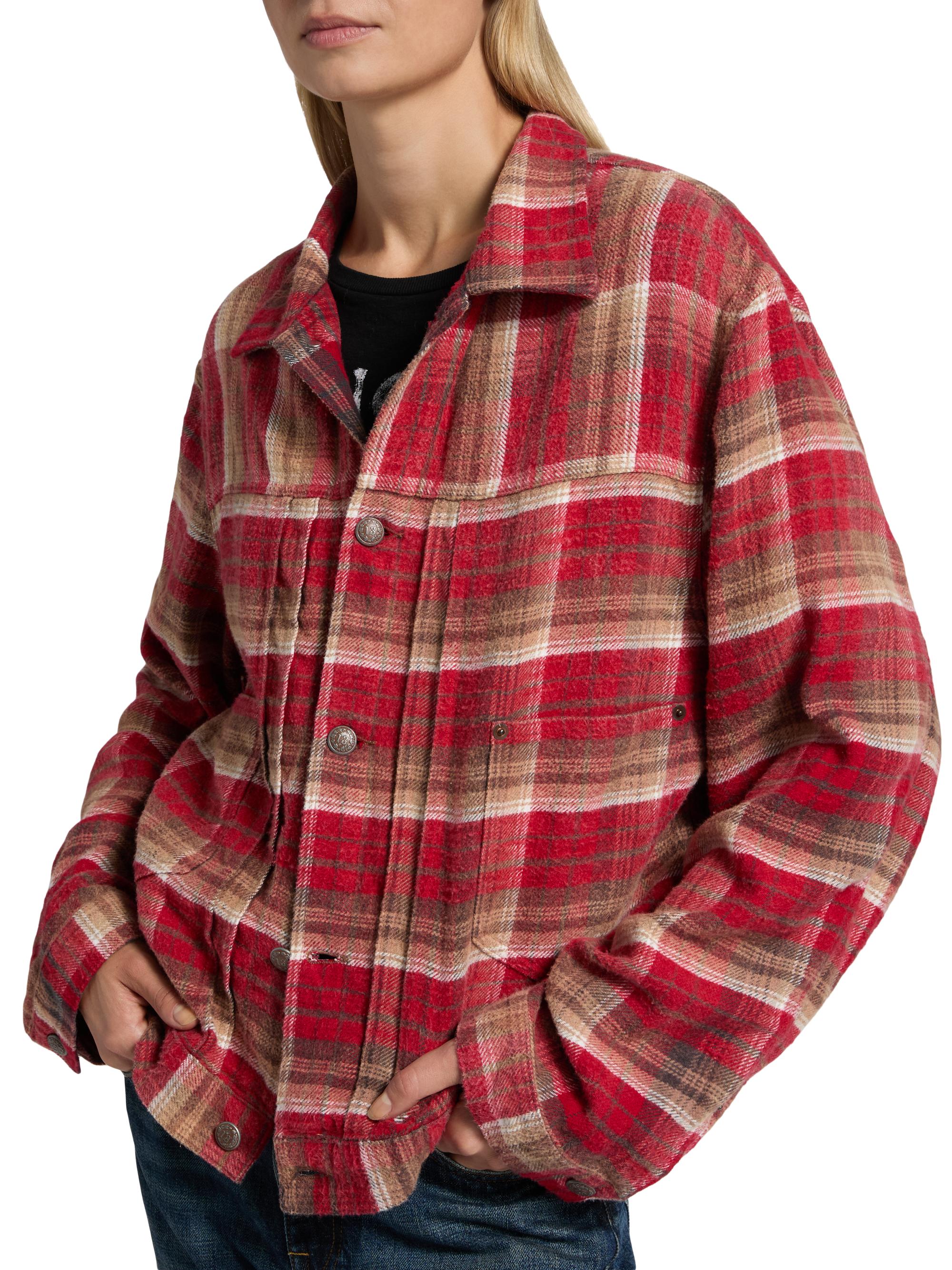 R13 Plaid Cotton Trucker Jacket | Saks Fifth Avenue