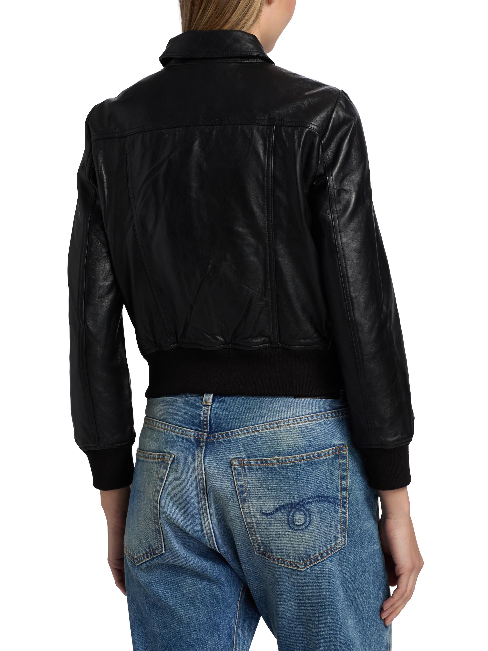 R13 Berlin Leather Bomber Jacket | Saks Fifth Avenue