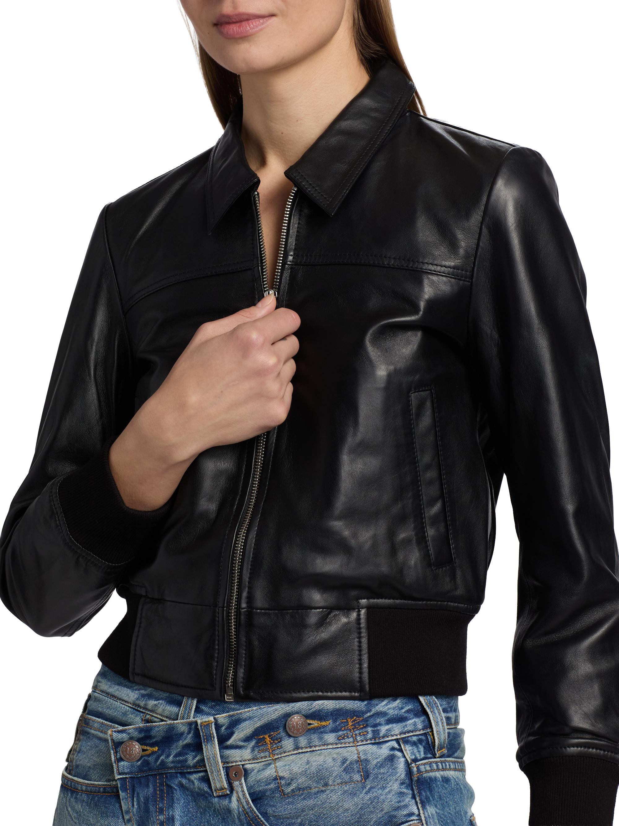 R13 Berlin Leather Bomber Jacket | Saks Fifth Avenue