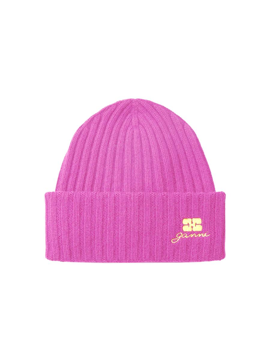 Ganni Future Logo-Embroidered Wool Beanie | Saks Fifth Avenue