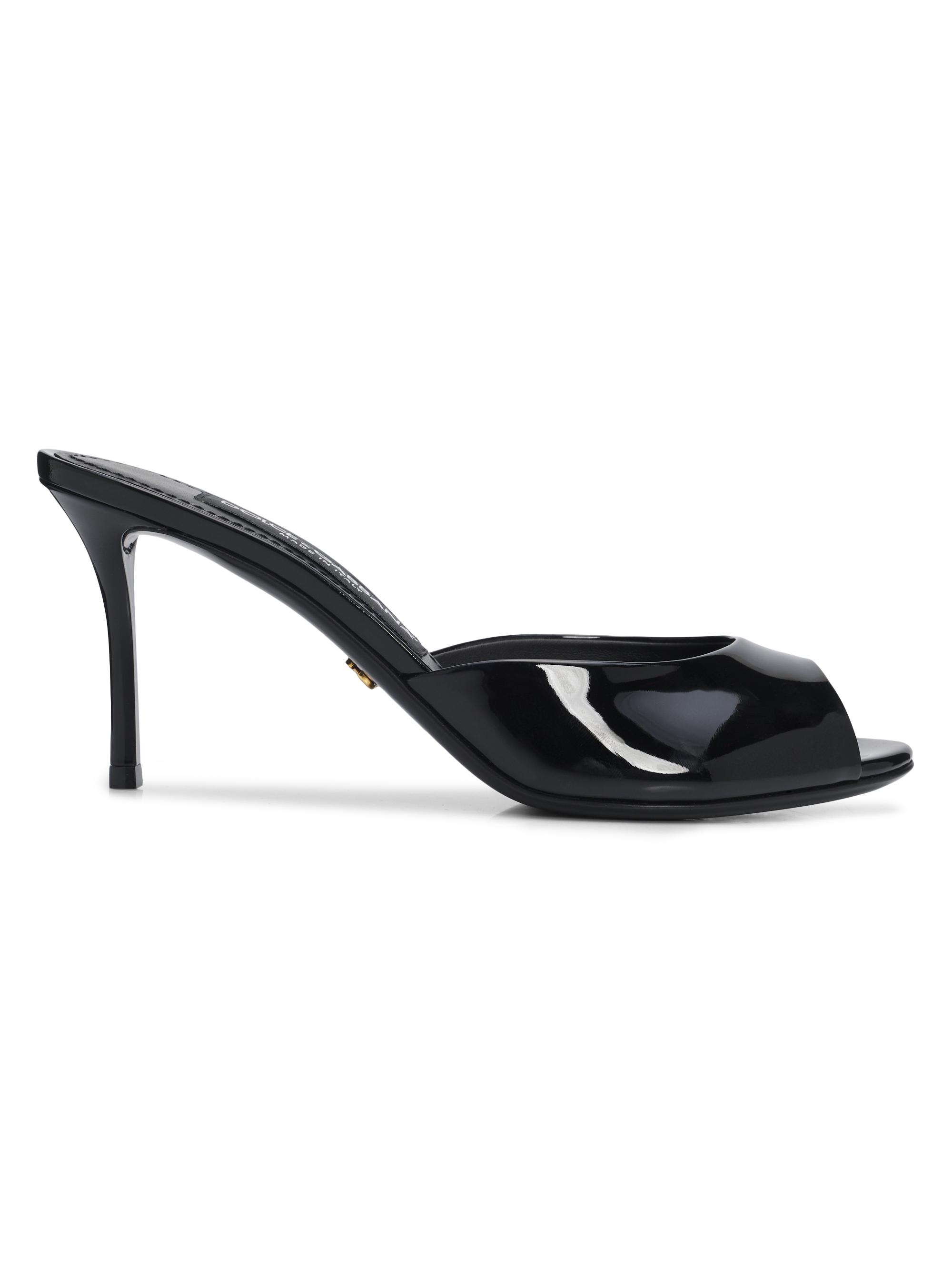 Dolce & Gabbana Women's Vernice 75MM Patent Leather Mules - Nero