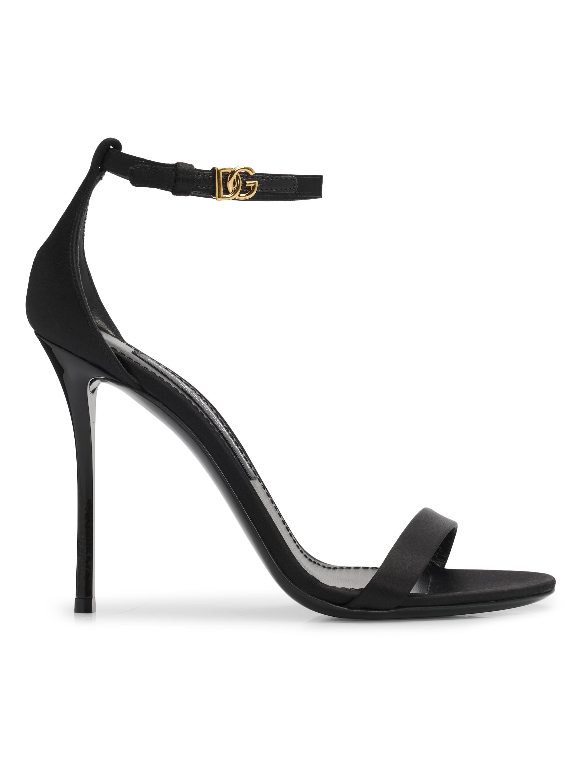 Dolce & Gabbana Women's Raso 105MM Stiletto-Heel Satin Sandals - Nero