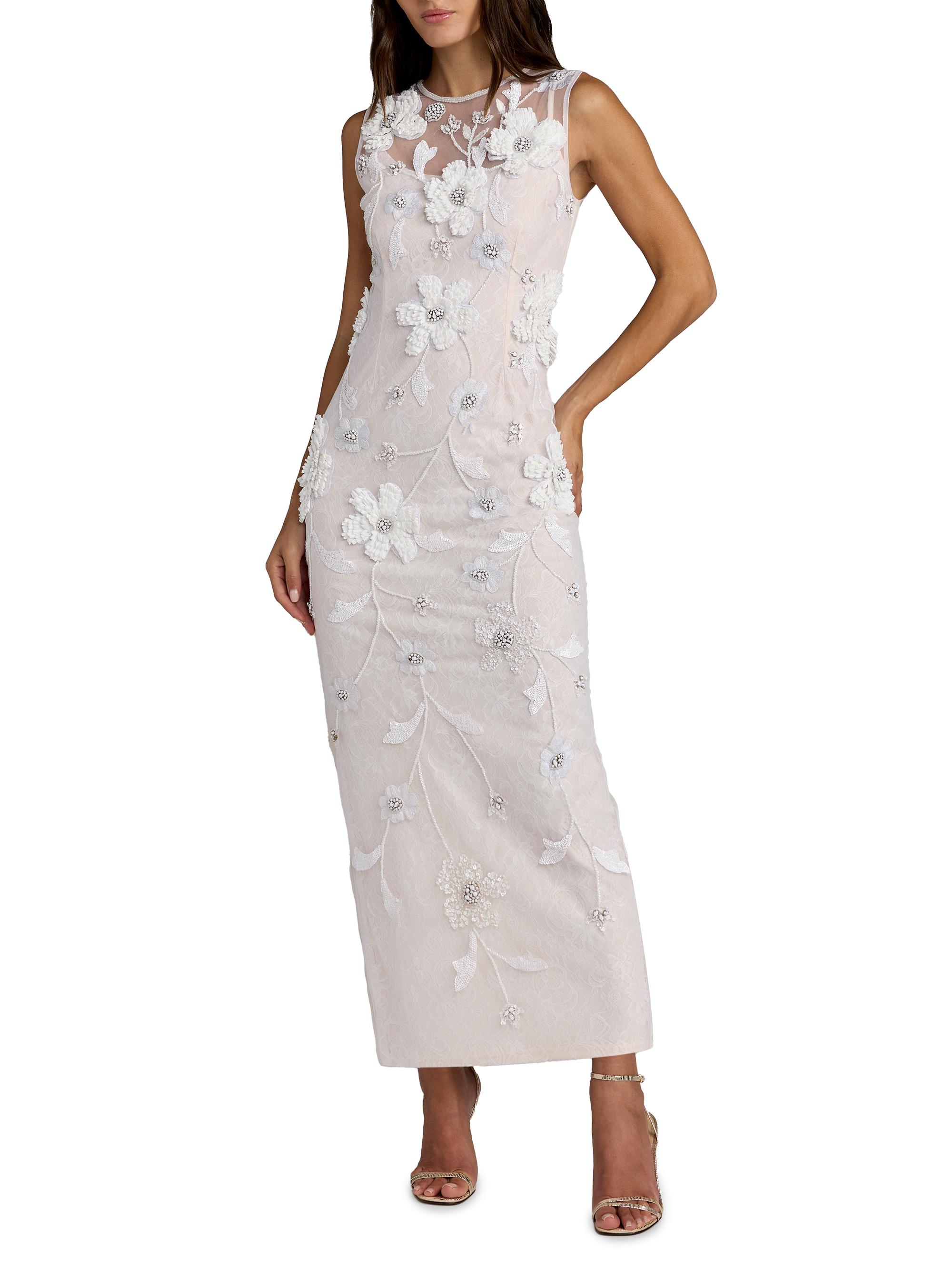 Mac Duggal Women's Embellished Floral Lace Maxi Dress -