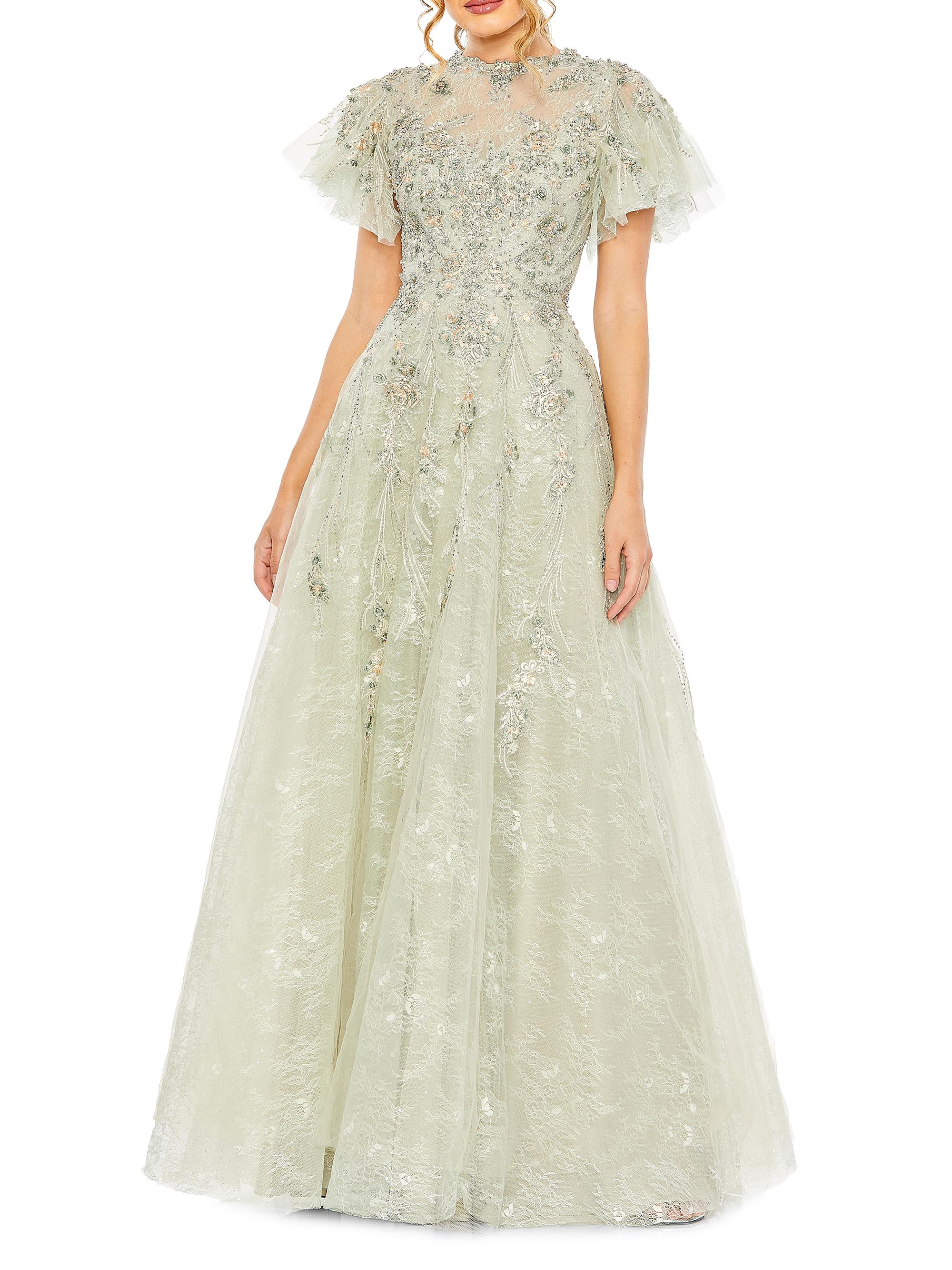 Mac Duggal Women's Sequin-Embellished Gown - Seafoam