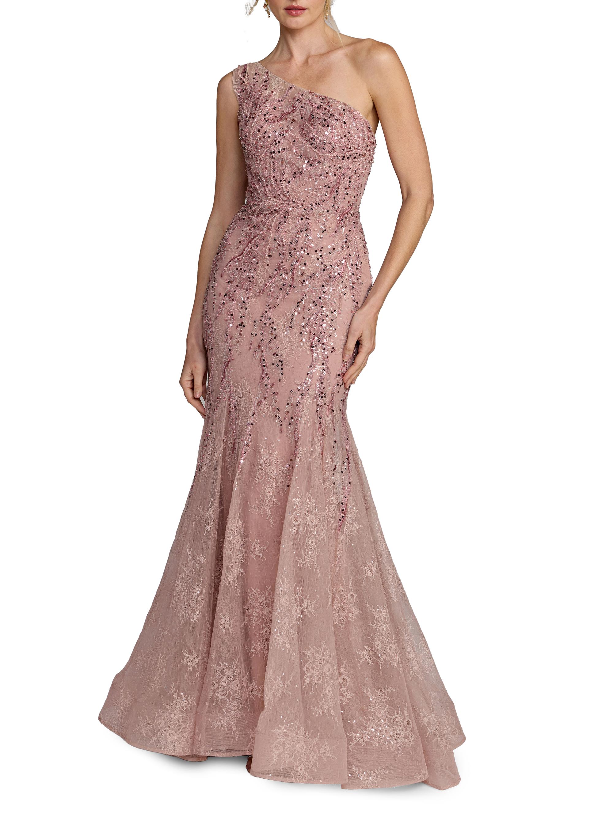 Mac Duggal Women's Sequin-Embellisehd Mermaid Gown - Rose