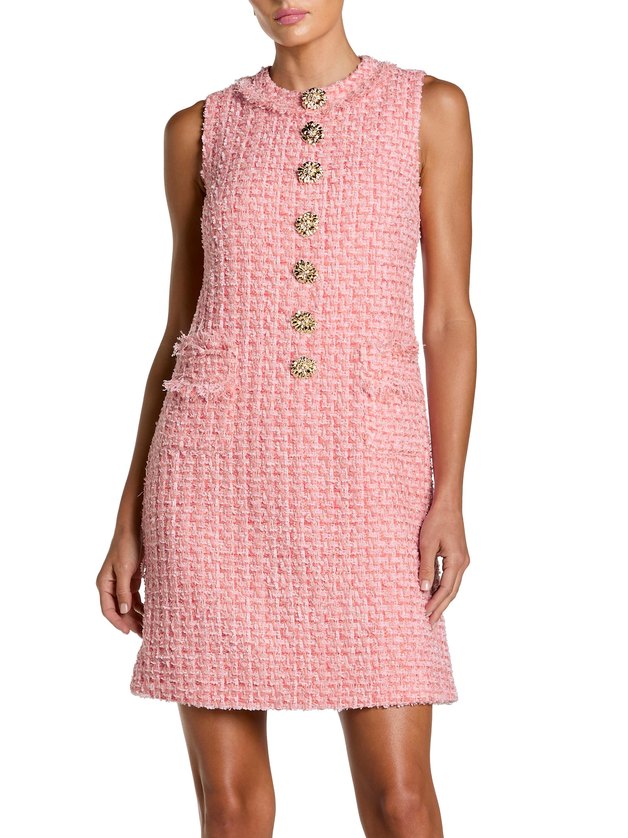 Mac Duggal Women's Bouclé Sleeveless Sheath Minidress - Pink