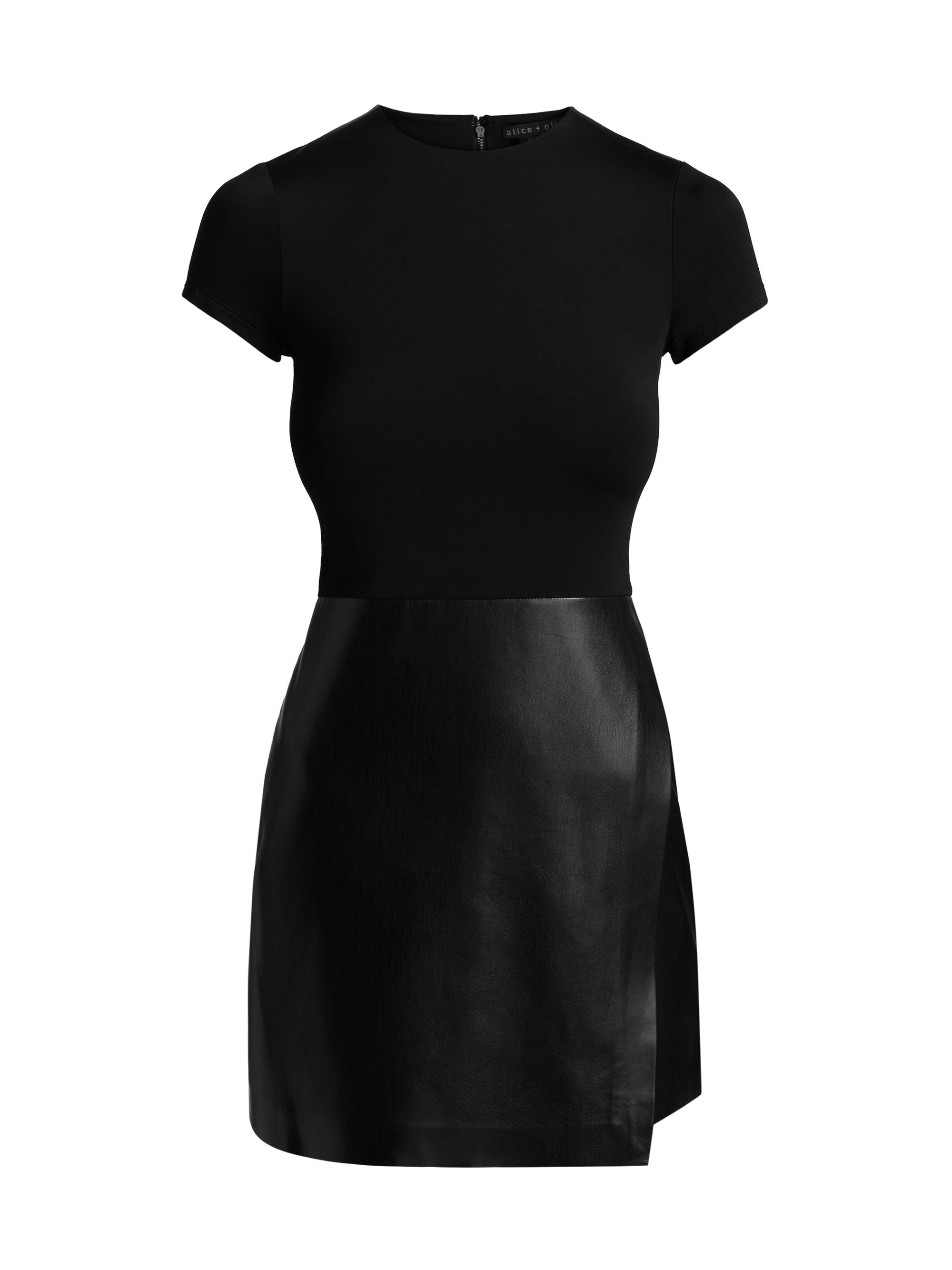 ALICE + OLIVIA Sydney Mix Media Minidress | Saks Fifth Avenue