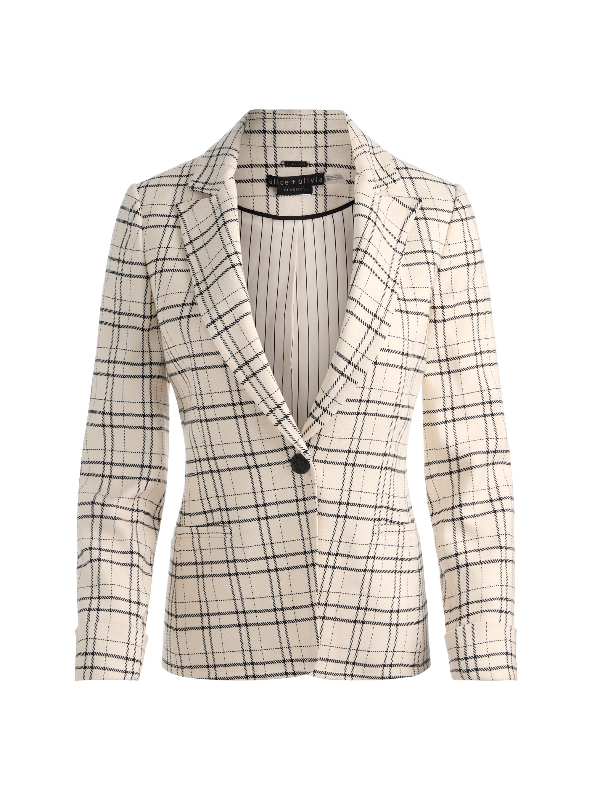 ALICE + OLIVIA Women's Ryder Checked Notch Lapel Blazer - Cool Girl Plaid