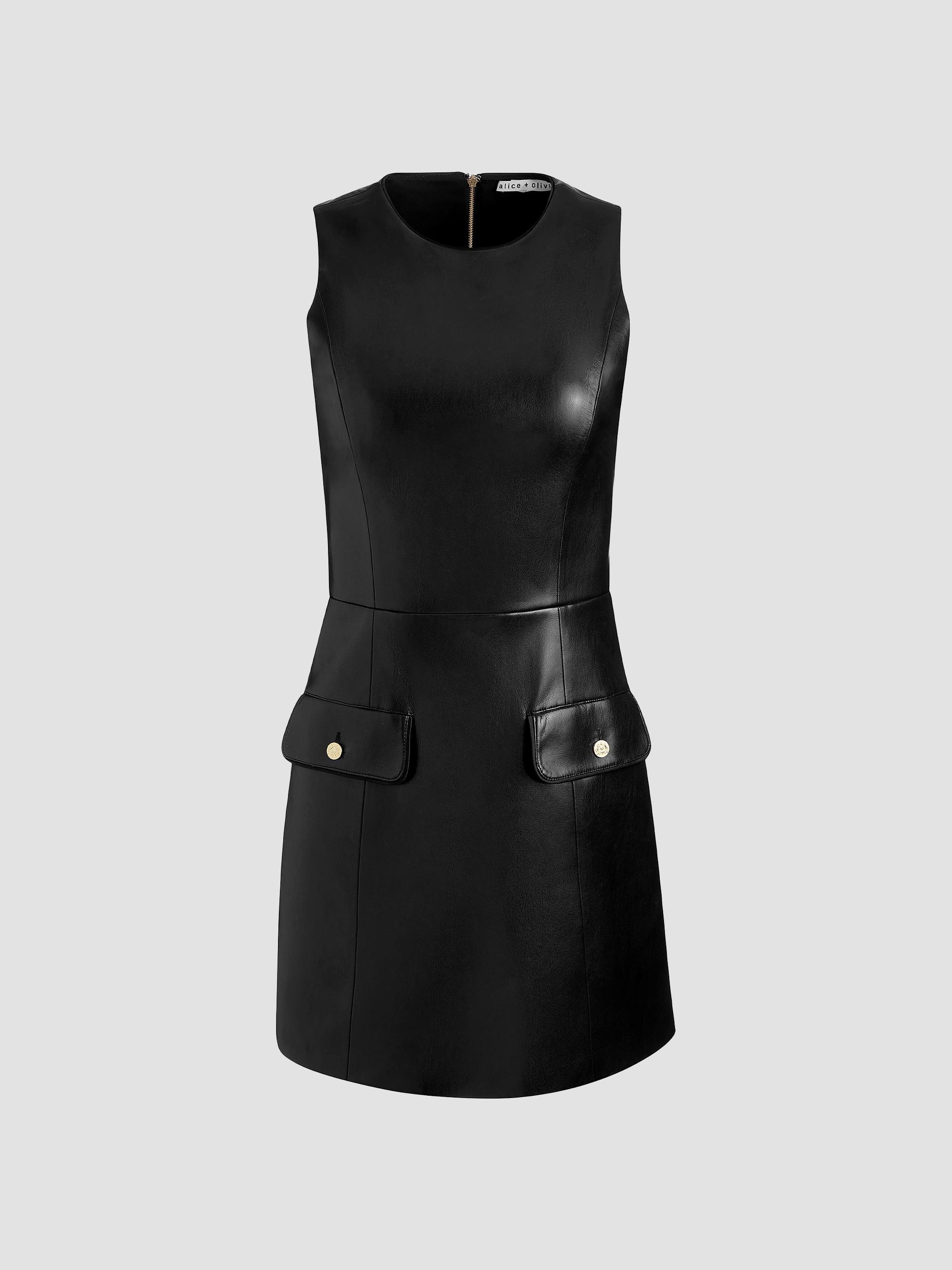 alice mccall leather dress + OLIVIA Marcella Faux-Leather Minidress Charmi creations